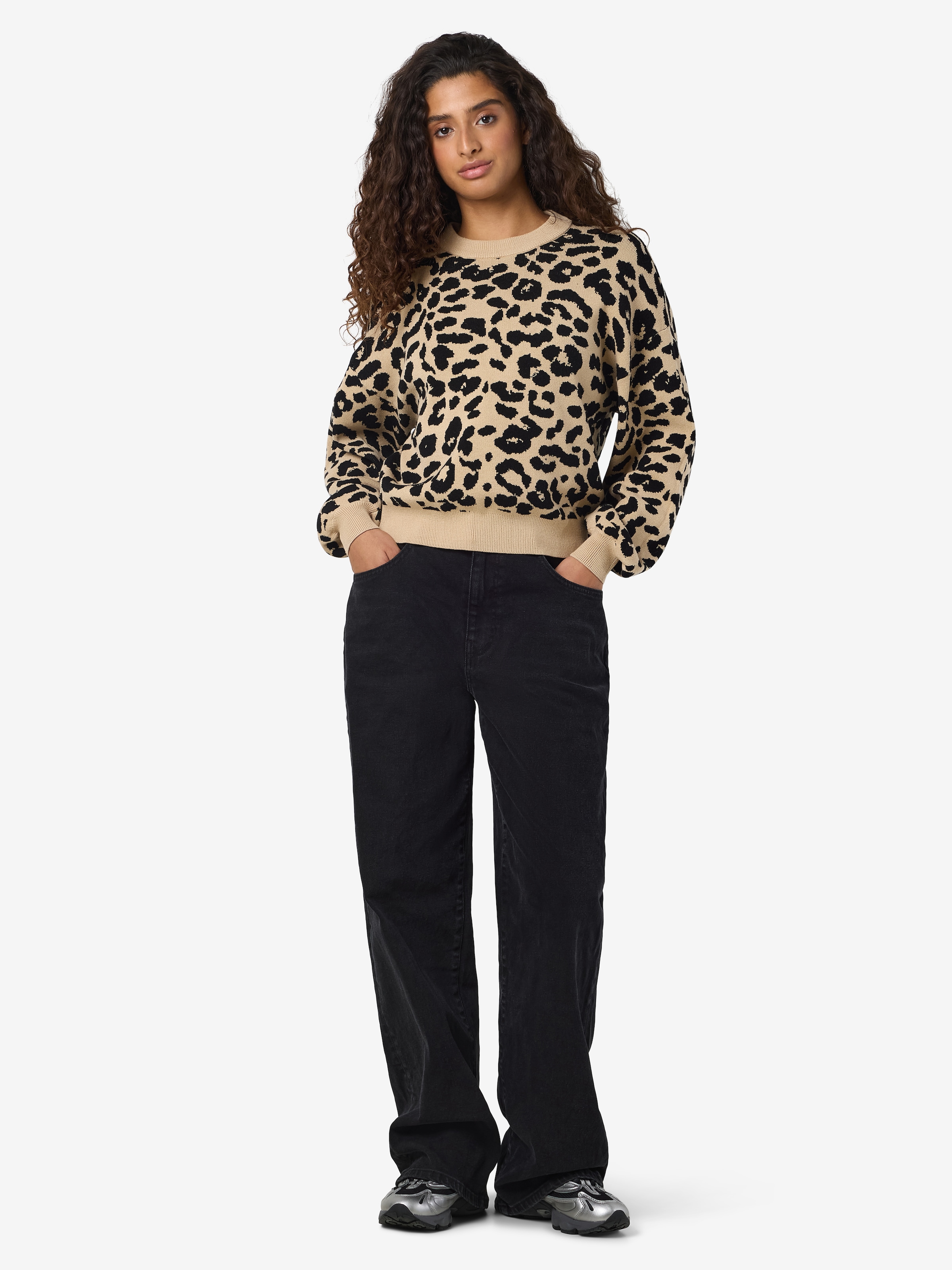 Noisy may Strickpullover »NMCHARLOTT L/S O-NECK KNIT FWD NOOS«