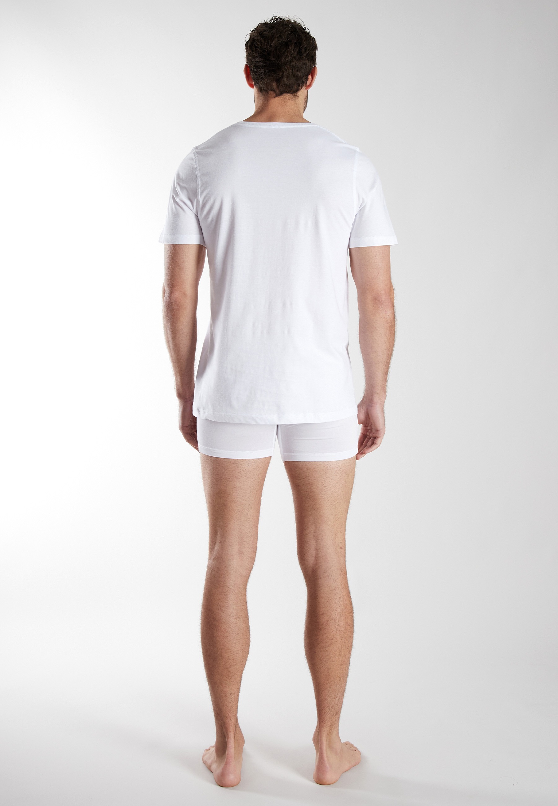 bugatti T-shirt »Bari« 2er Pack,  Rundhalsausschnitt, Kurzarm, basic, Baumwolle, weich, bequem