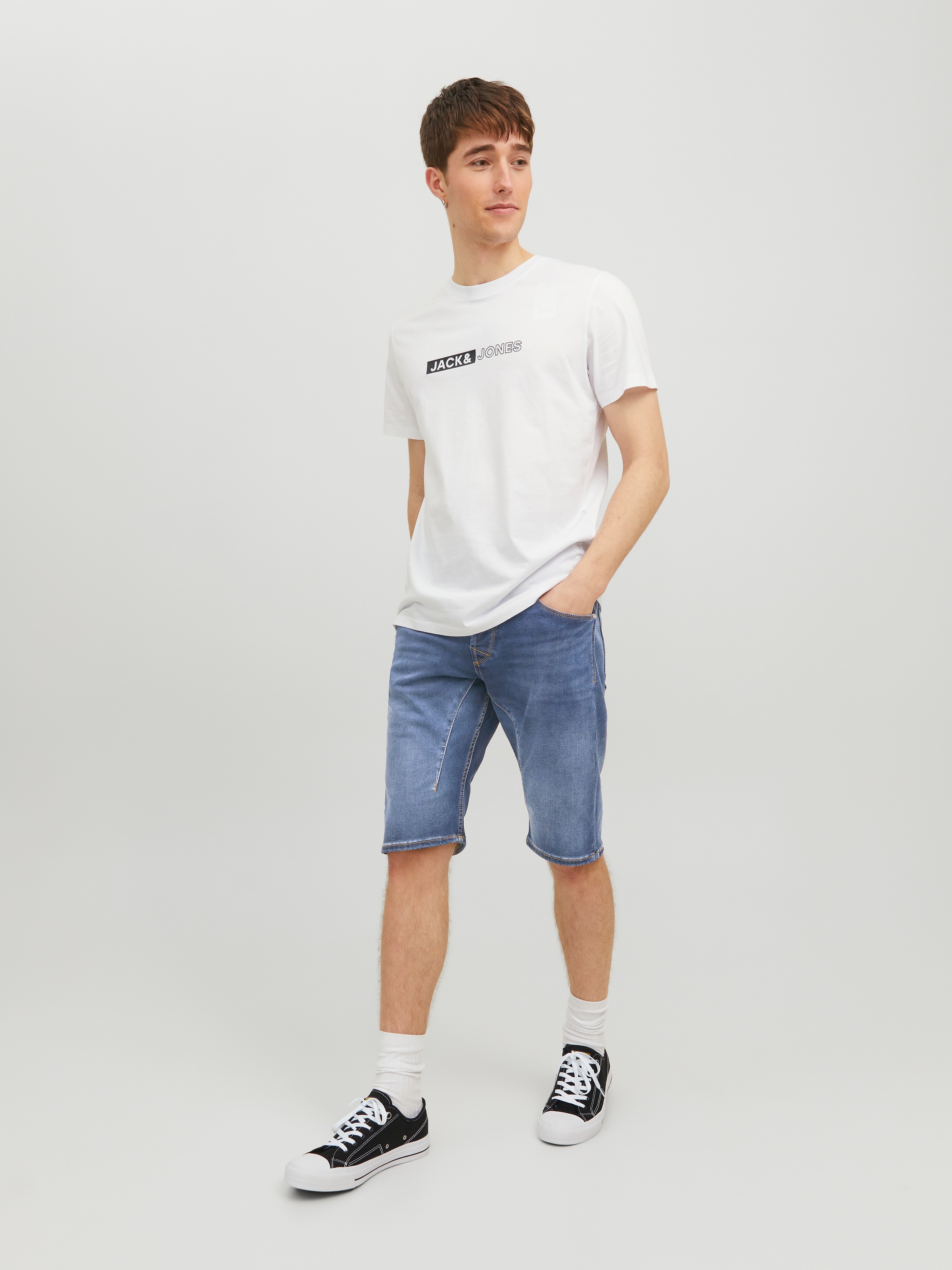 Jack & Jones Jeansshorts »JJISCALE JJLONG SHORTS GE 608 I.K SN«
