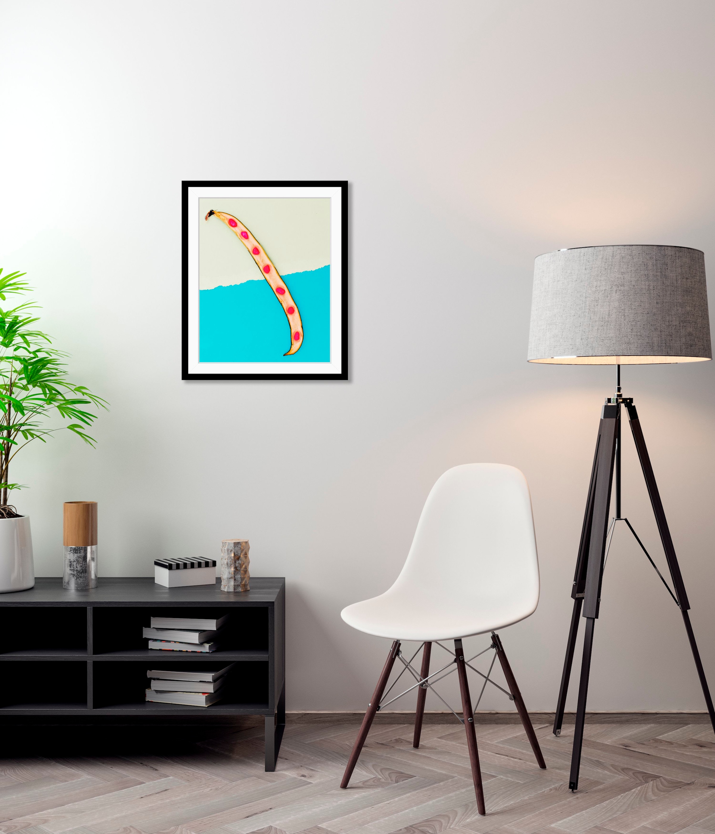 queence Image »Edgar« 1 cuis tlg. HD Premium Poster-Druck inkl. Holzrahmen