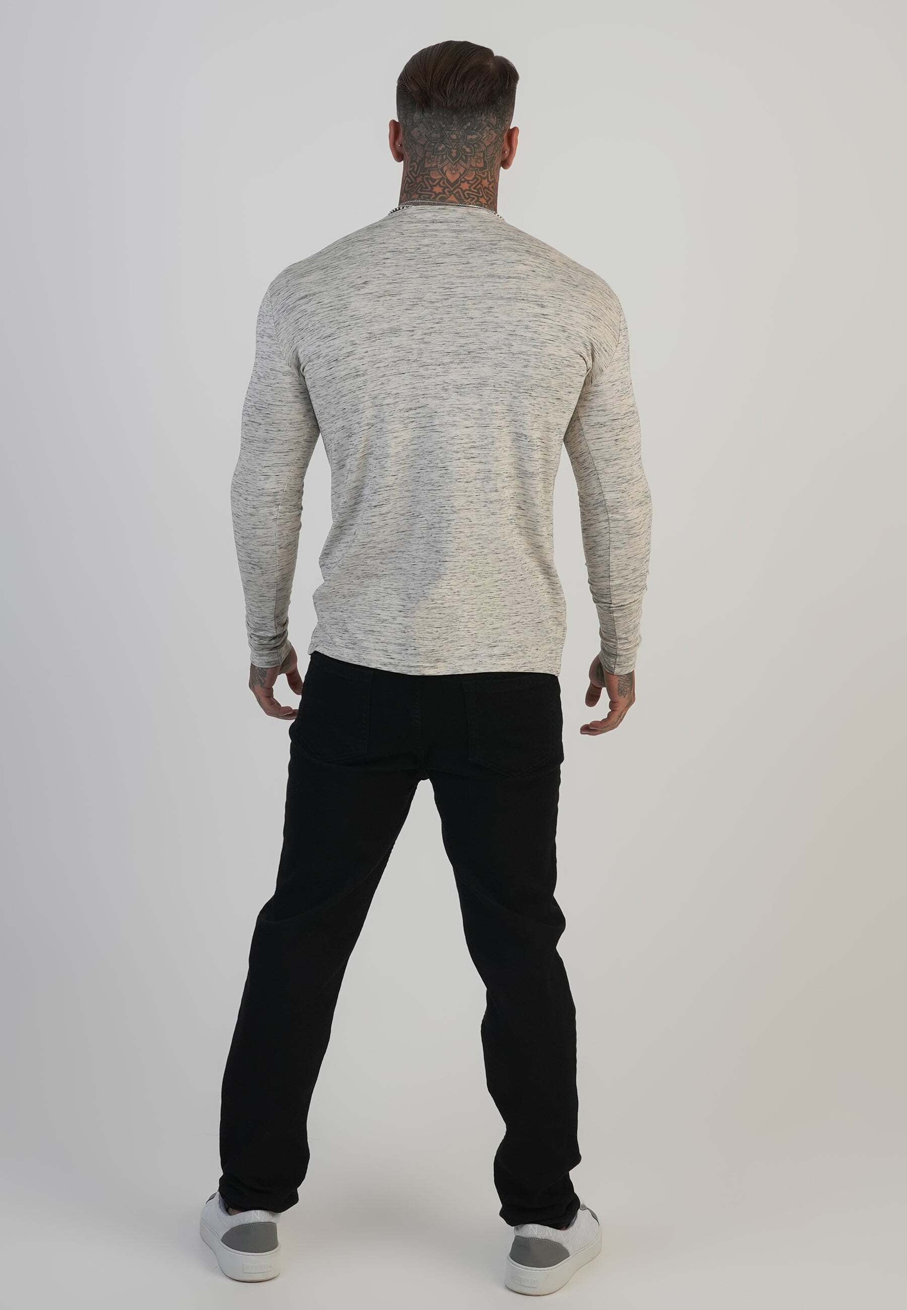 Siksilk T-shirt à manches longues »Siksilk Langarmshirt Long Sleeve Marl T-Shirt«