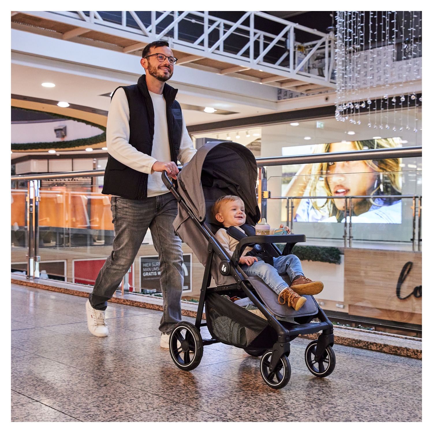 Hauck Poussette pour enfants »Shop N Care, Grey« 22 kilos bis 22 kg belastbar; kompatibel mit Babyschale
