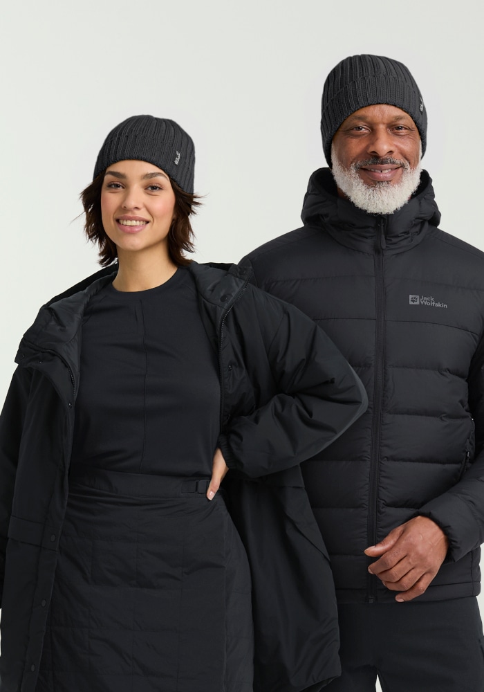 Jack Wolfskin Bonnet »RIB KNIT BEANIE« Bonnet tricoté, chaud, coupe-vent