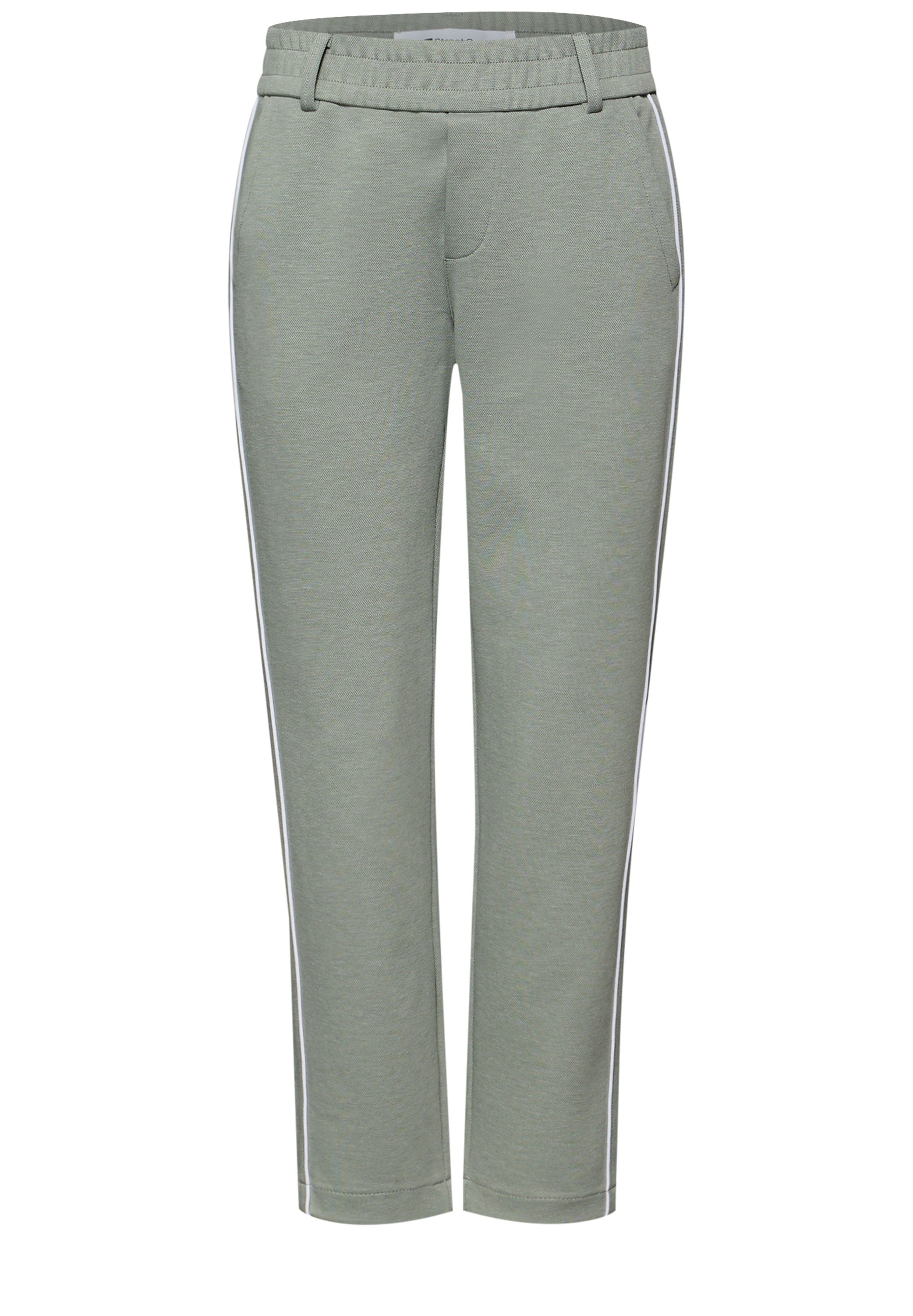 STREET ONE Pantalon en tissu »Style Bonny Piqué«  mit Tape-Detail