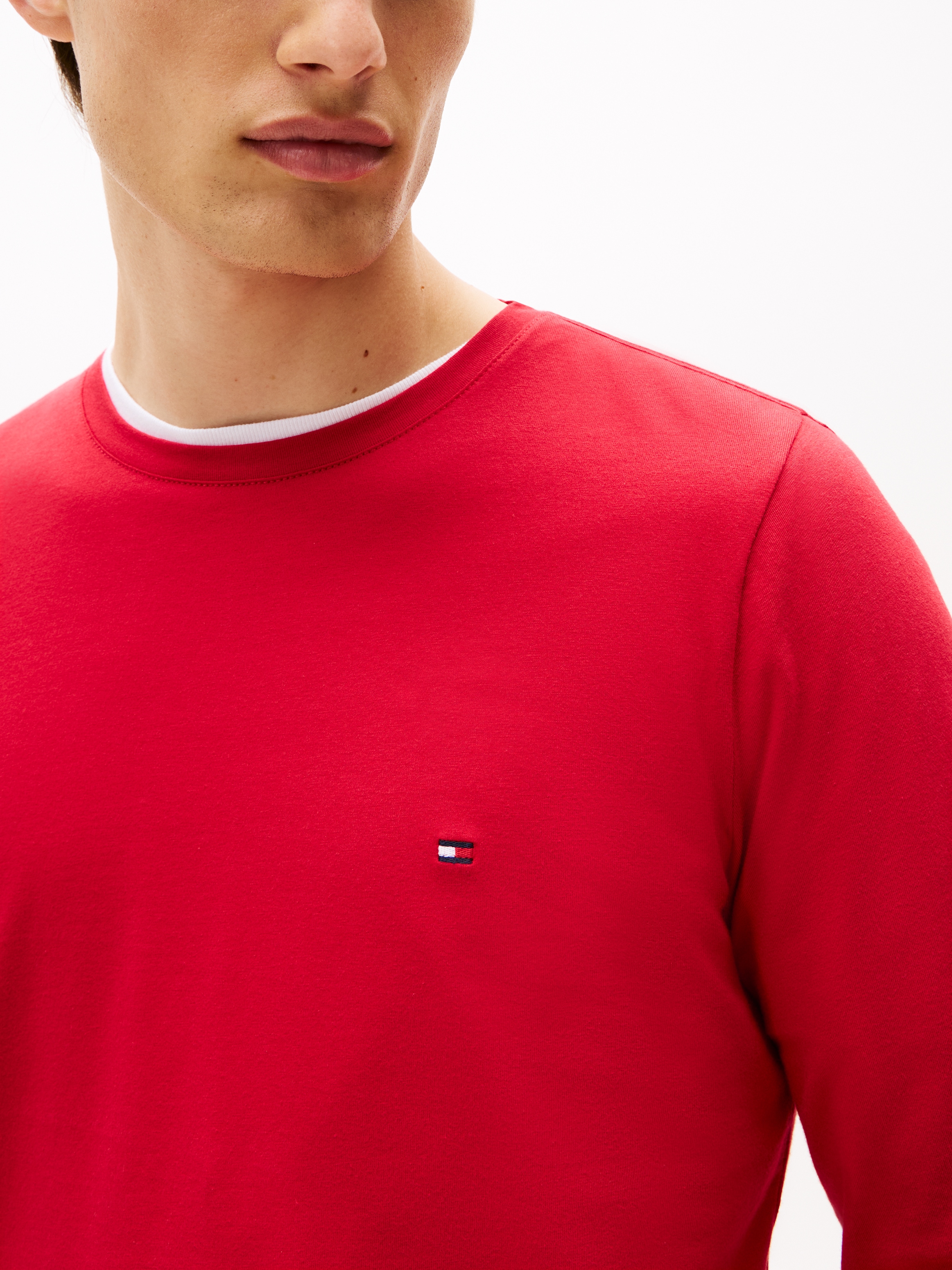 Tommy Hilfiger Langarmshirt »STRETCH SLIM FIT LONG SLEEVE« aus Baumwollstretch