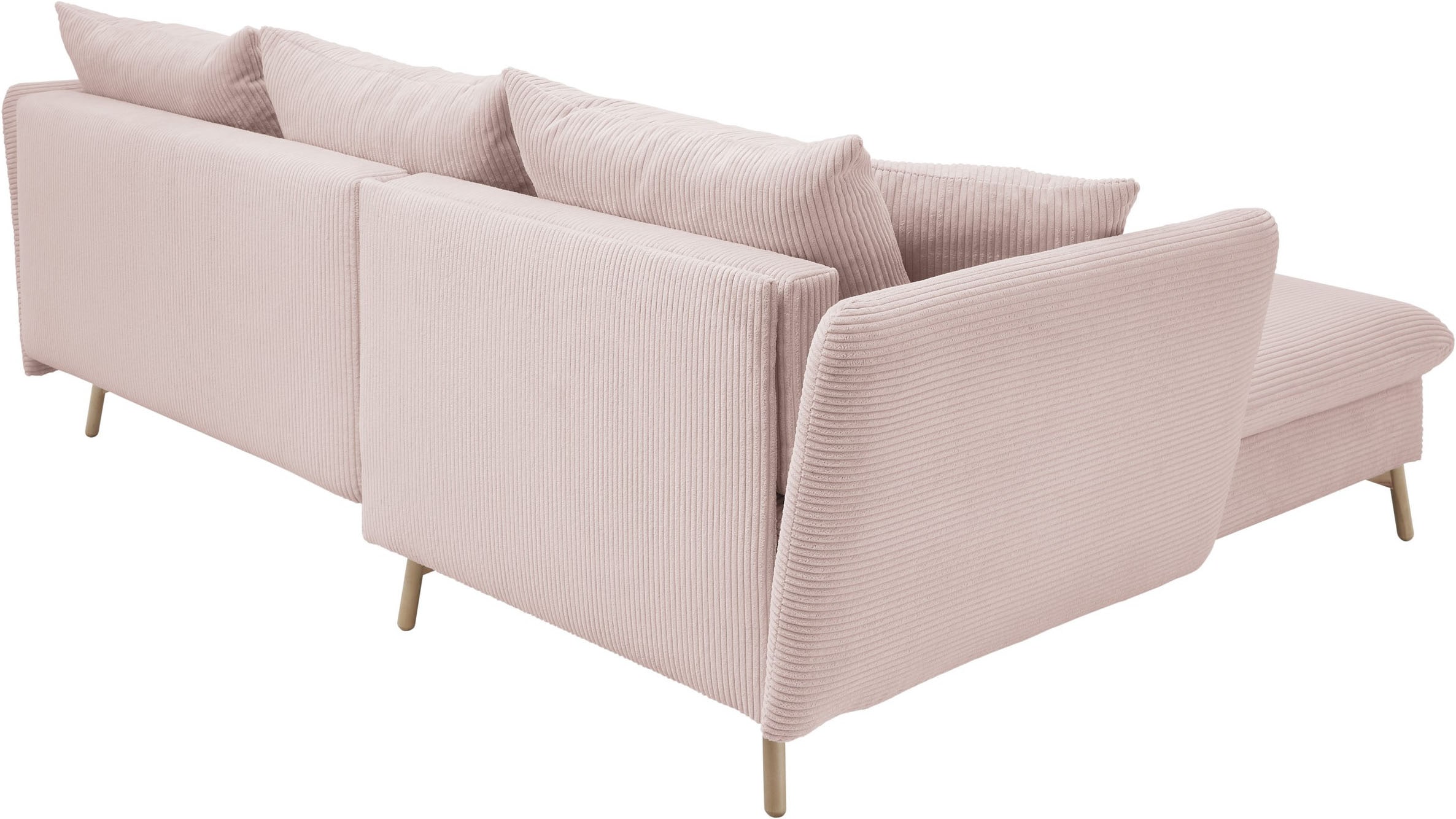 GOODproduct Canapé d'angle »MERLE, 258 cm, L-Form, traumhafter Cord,« mit Bettfunktion und Bettkasten, Liegefläche 224 x 139