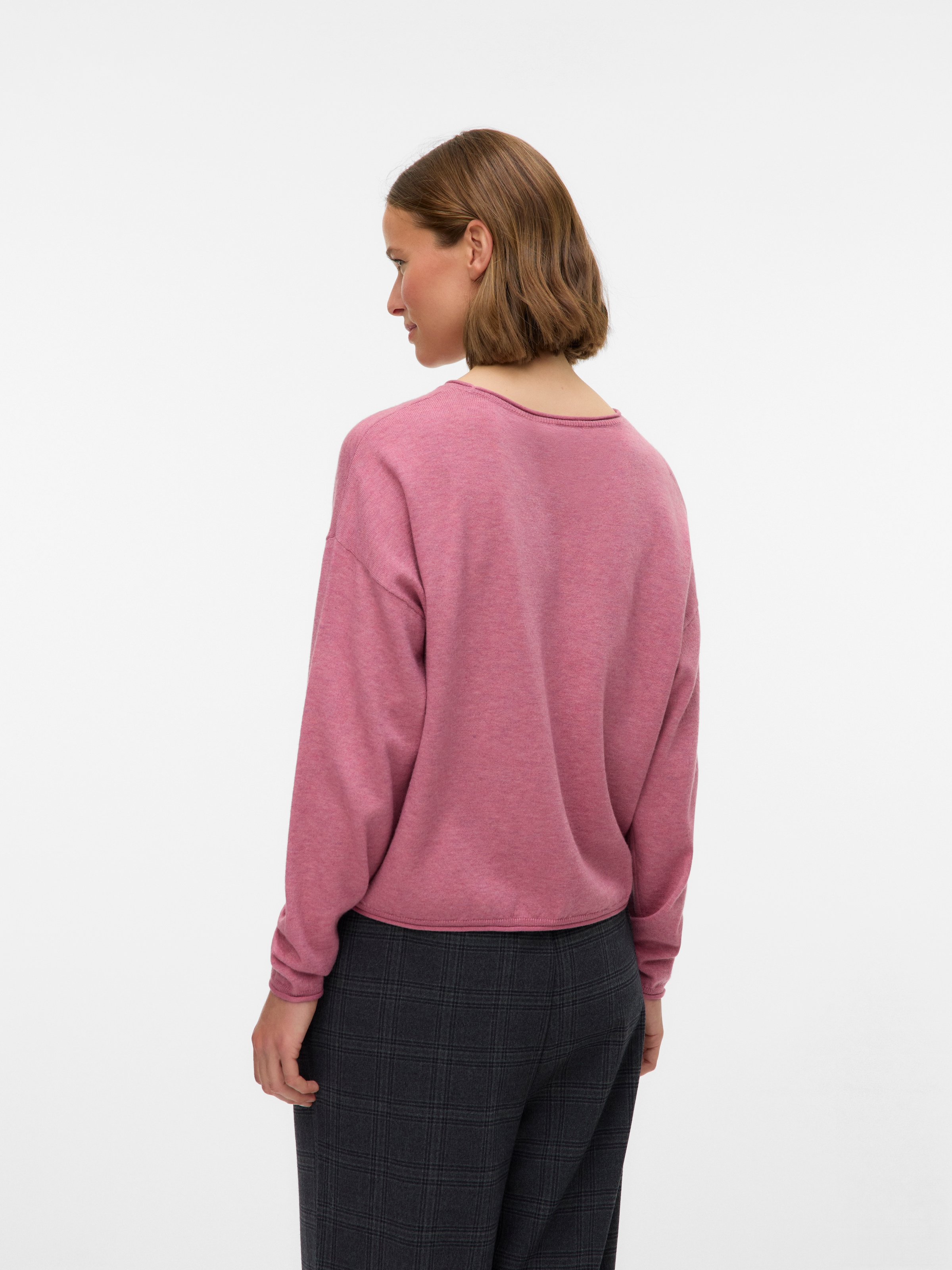 Vero Moda Strickpullover »VMEXCITING PLAIN LS O-NK ROLL PULLOV BOO«
