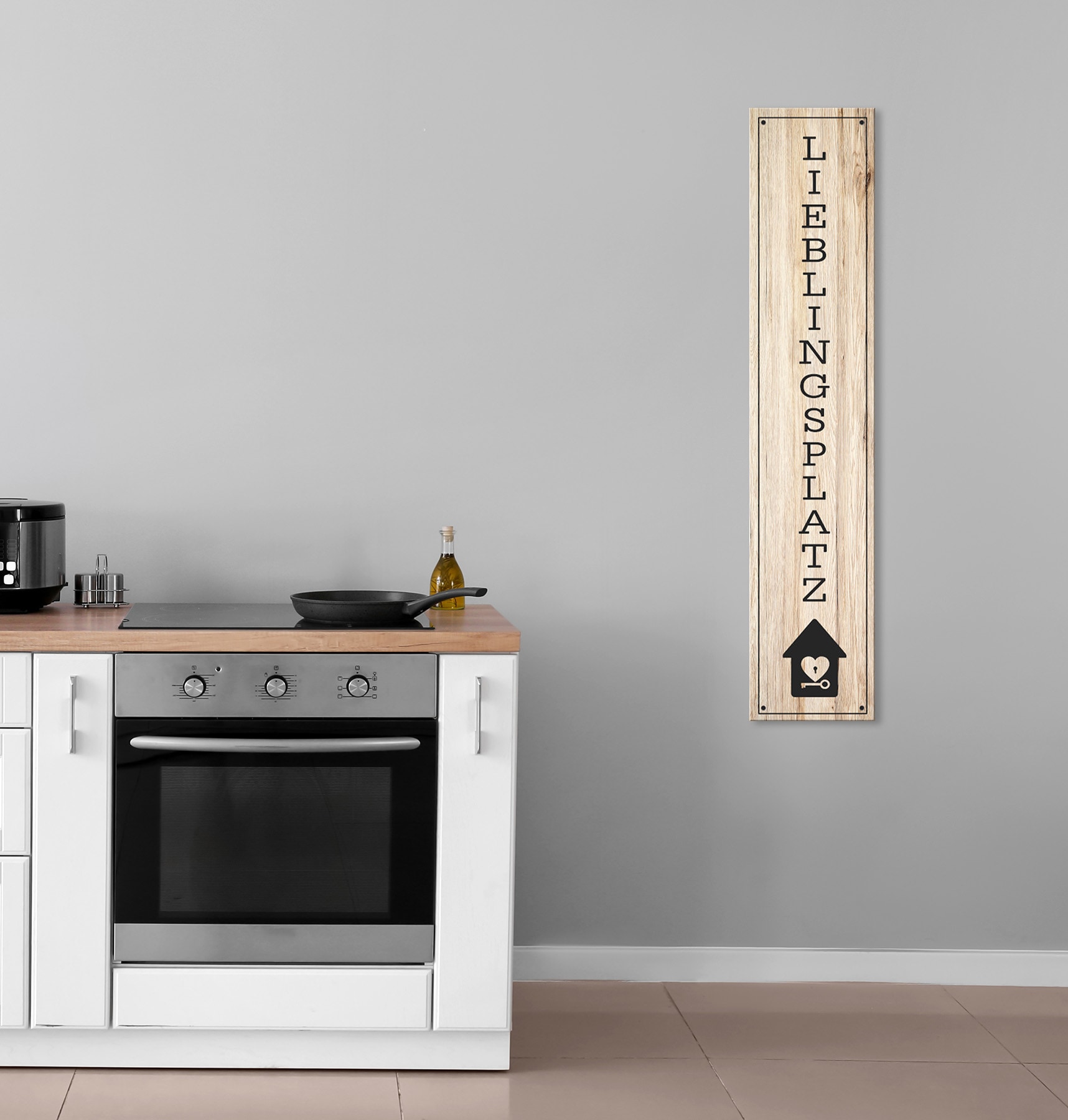 Bönninghoff Leinwandbild »Wandbild LIEBLINGSPLATZ 25x120 cm – Leinwandbild Keilrahmen Deko« Herz | Schriftzug | Schriftzüge | Sprüche | Sprüche & Texte | Symbole 1 Stk. tlg. auf Keilrahmen gespannt