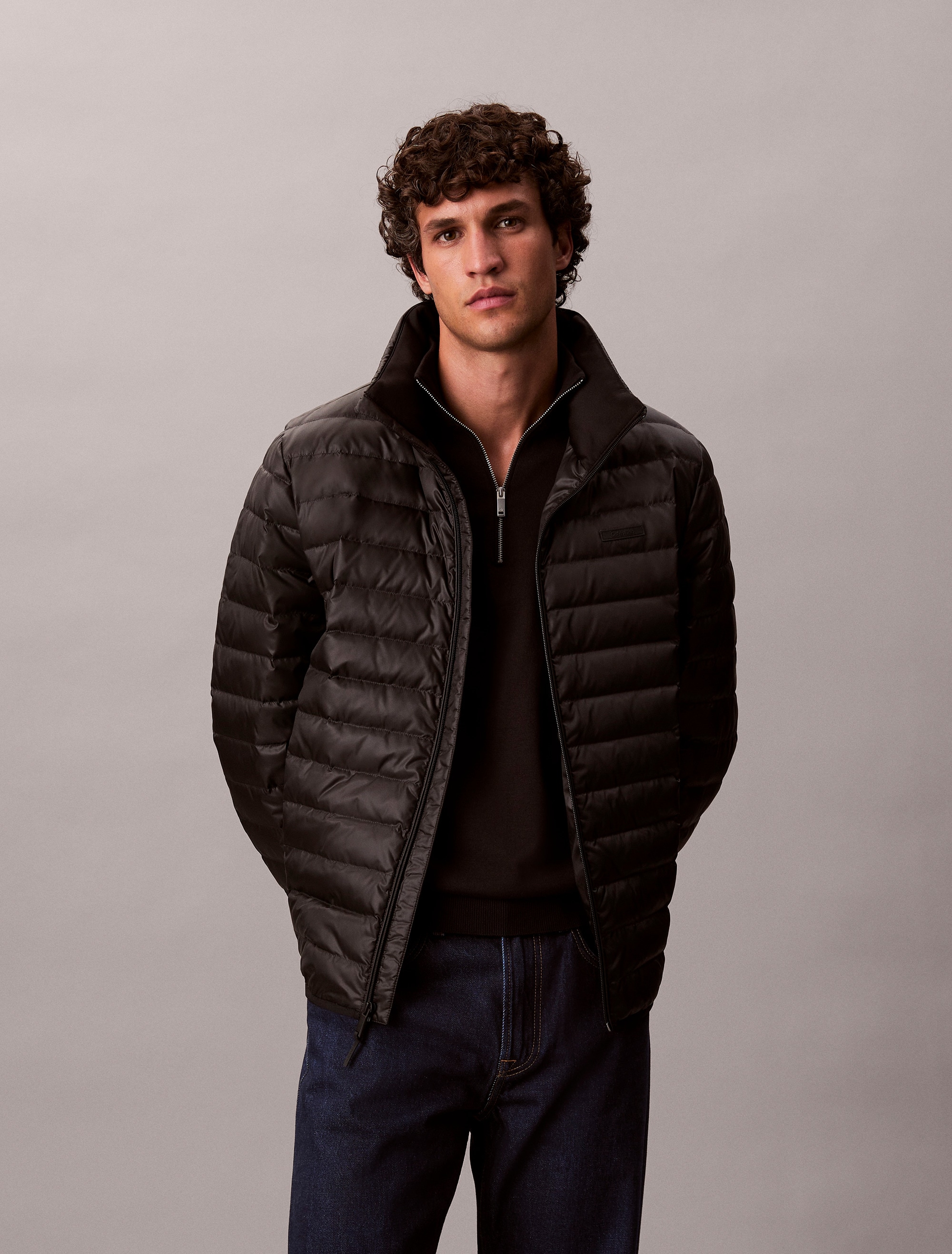 Calvin Klein Veste matelassée »LS LT WT NYLN CHNNLD« sans capuche avec encolure ronde