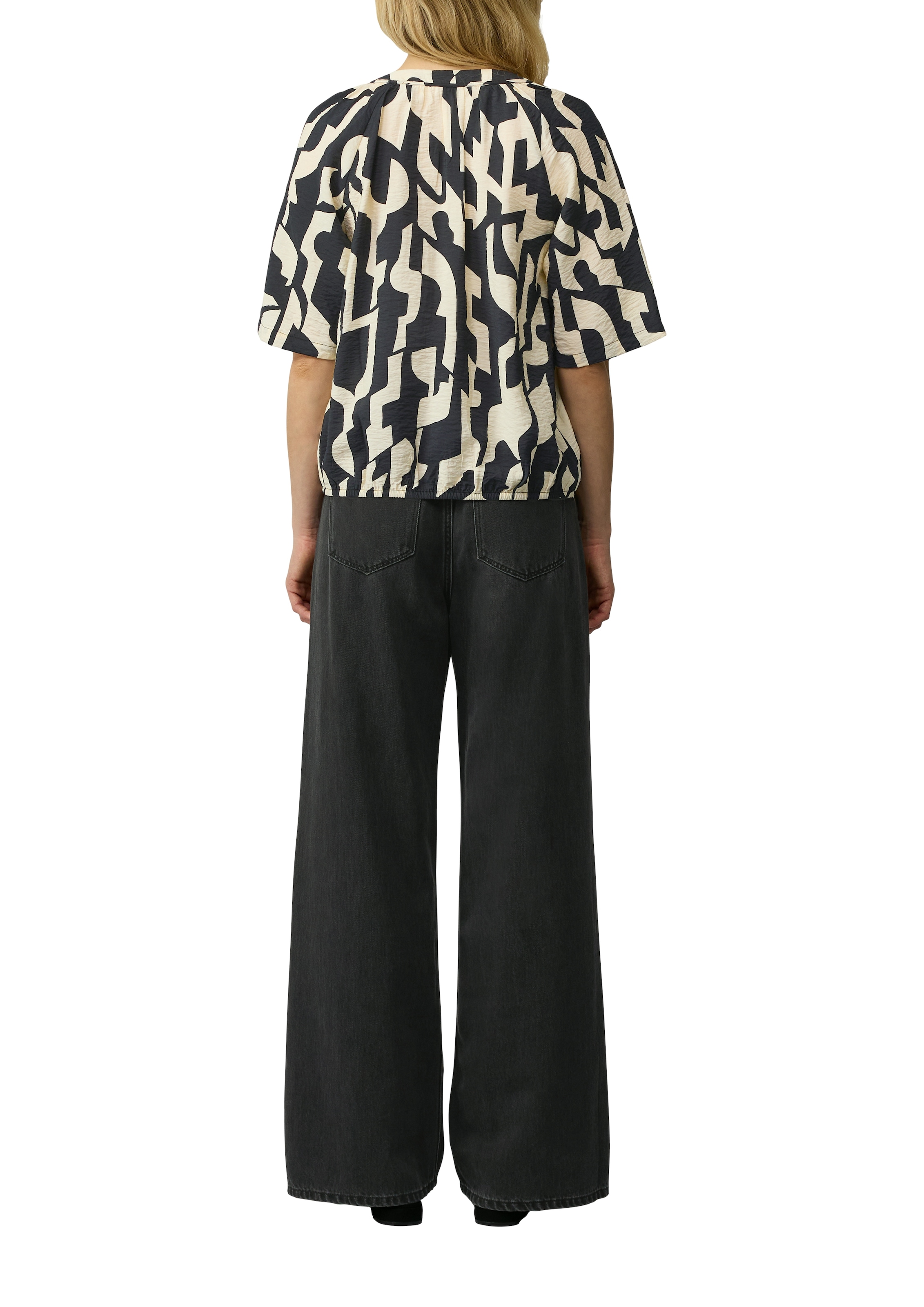 s.Oliver Kurzarmbluse , mit All-Over Print
