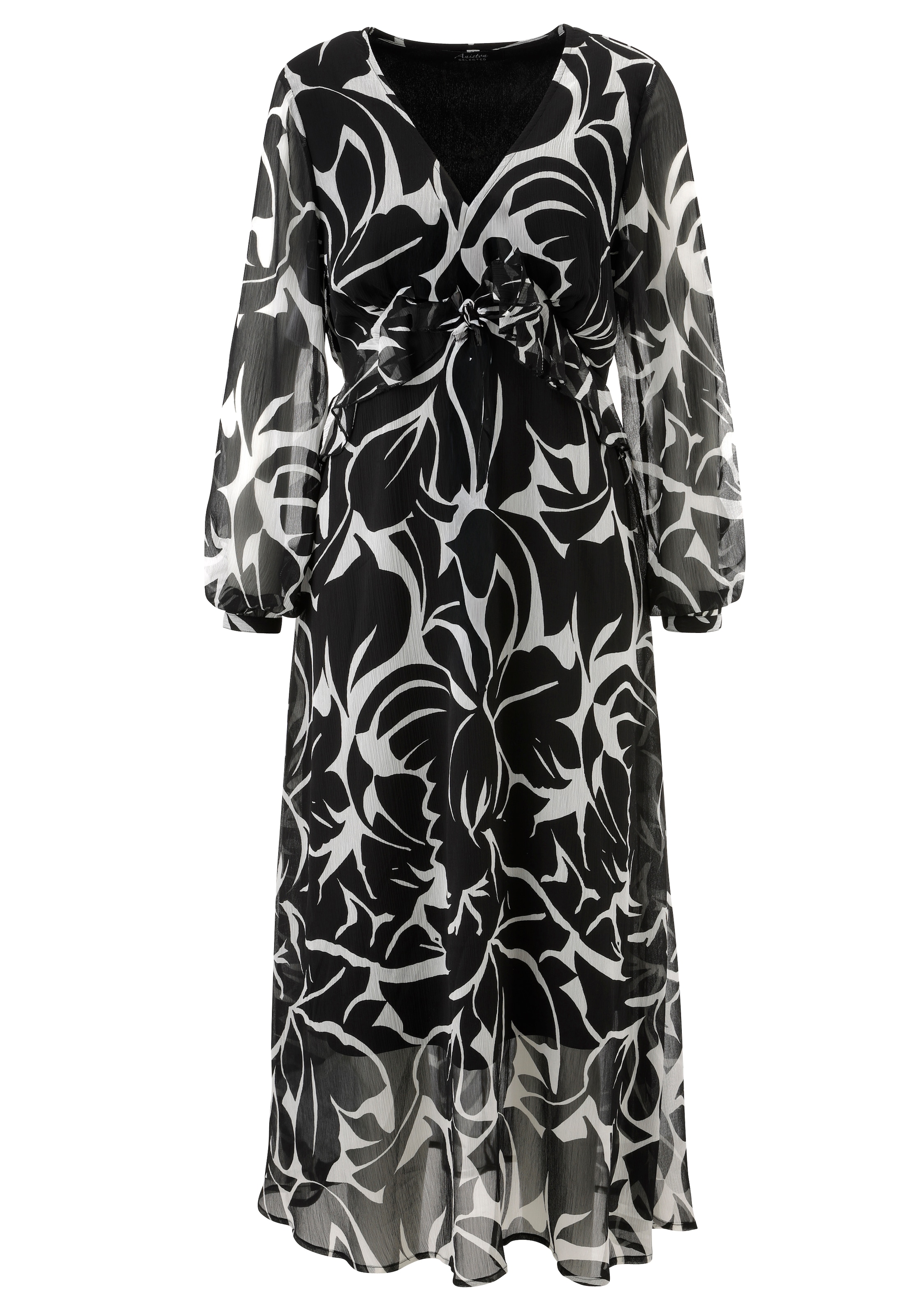 Aniston SELECTED Chiffonkleid mit romantischer Blütenmusterung allover - NEUE KOLLEKTION