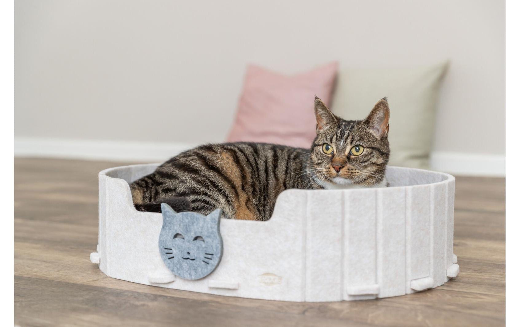 TRIXIE Lit pour animal »Trixie Emelie Filz oval 50 x 42 cm «