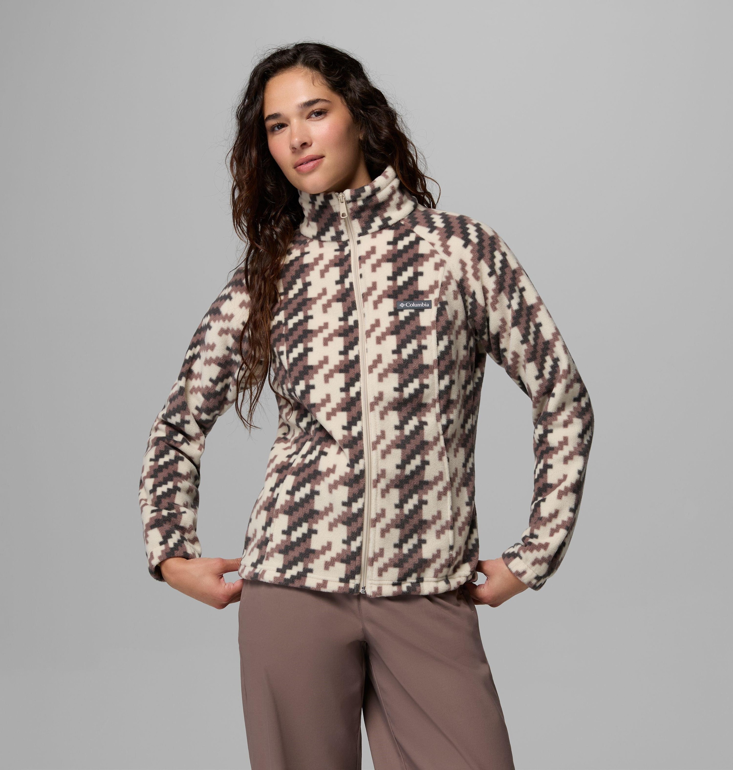 Columbia Fleecejacke »Benton Springs Printed Full Zip« mit Reissverschluss, wasserabweisend, windabweisend, atmungsaktiv