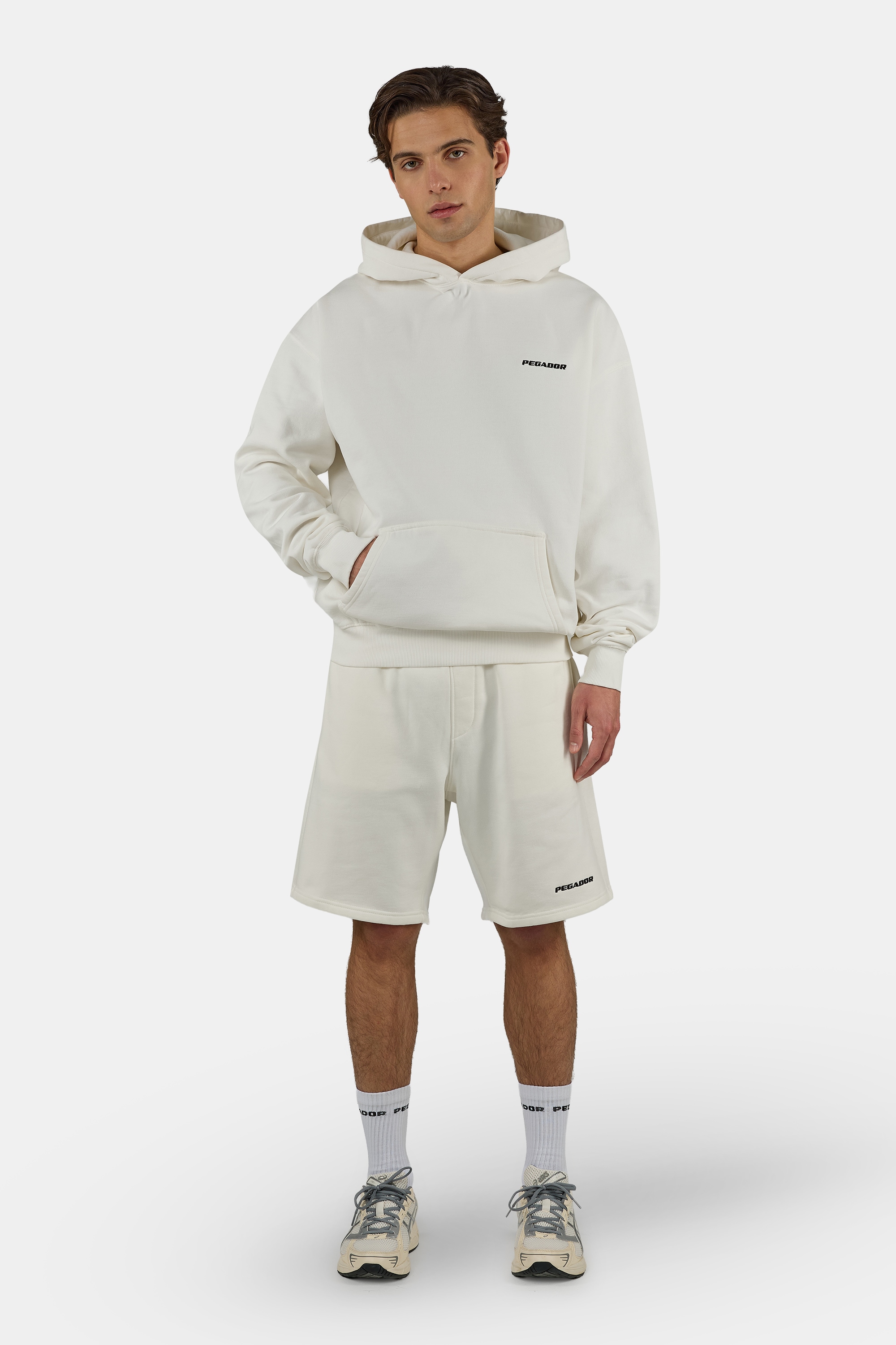 PEGADOR Sweat à capuche »Logo Oversized Hoodie«, mélange de coton, oversize
