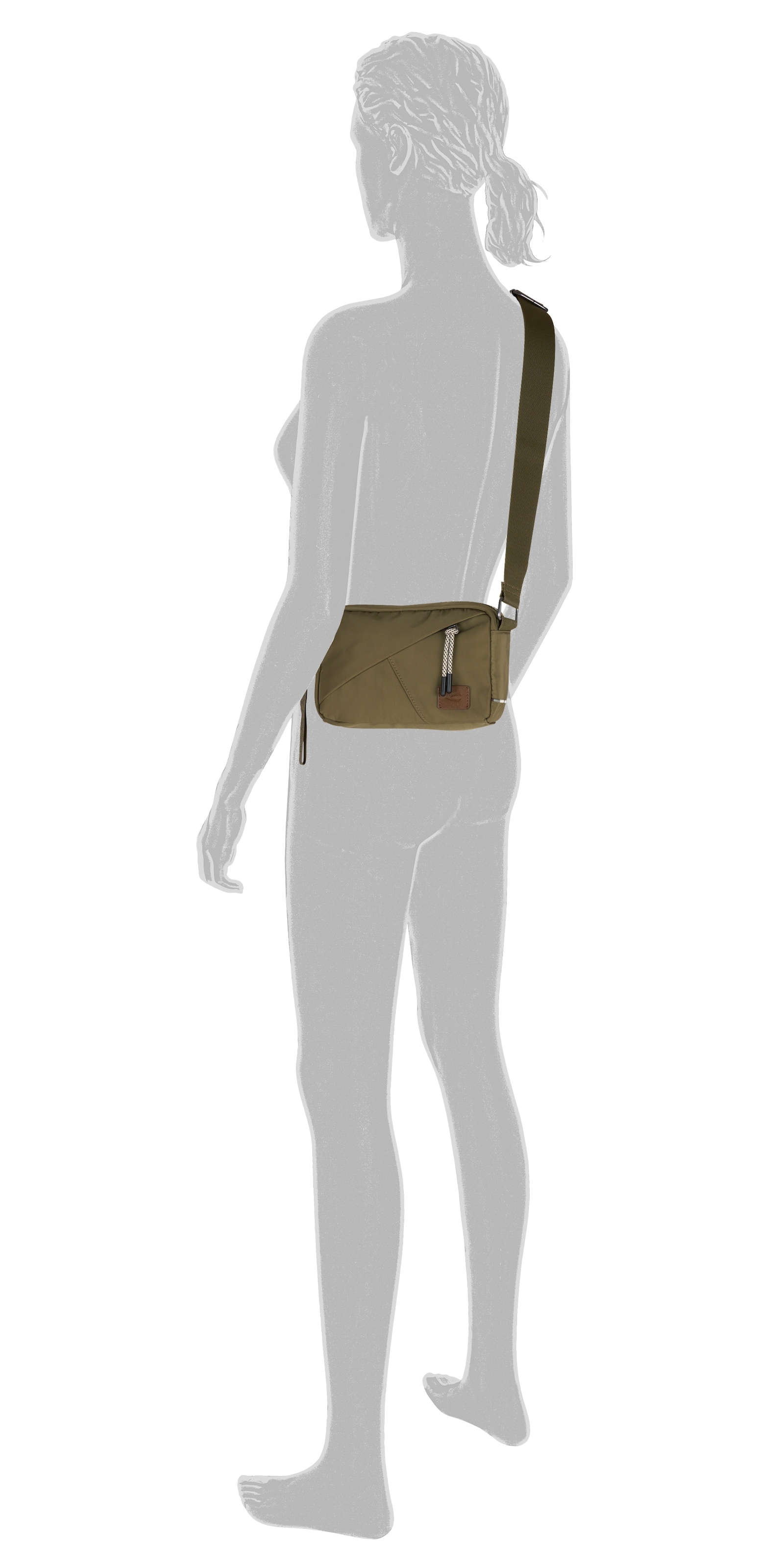 camel active Sac à main »Aurum« aus recyceltem Polyester in Nylonstruktur, leicht & mit feinen Details