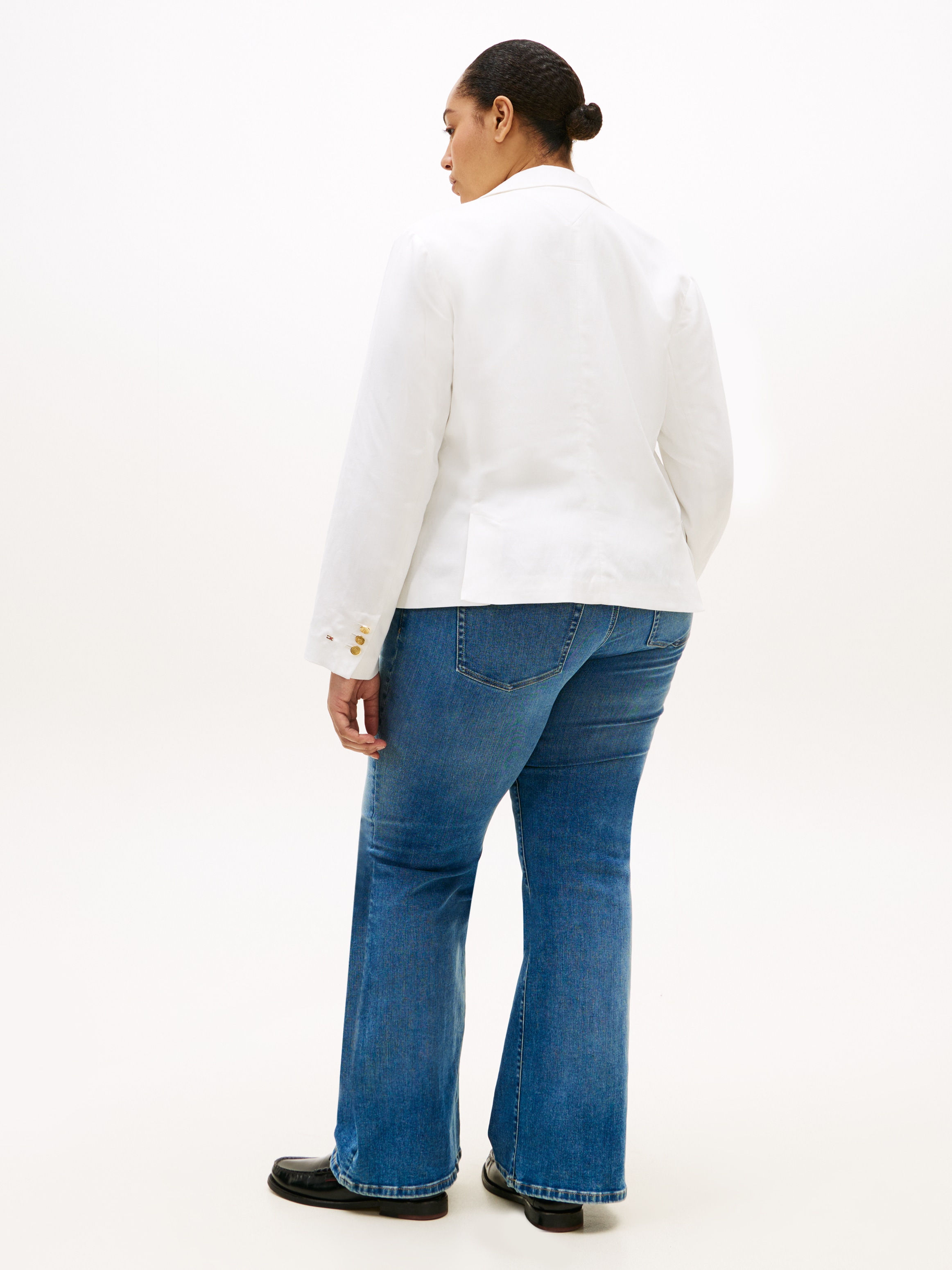 Tommy Hilfiger Curve Veste blazer »CRV LINEN MIX SLIM BLAZER« in grossen Grössen