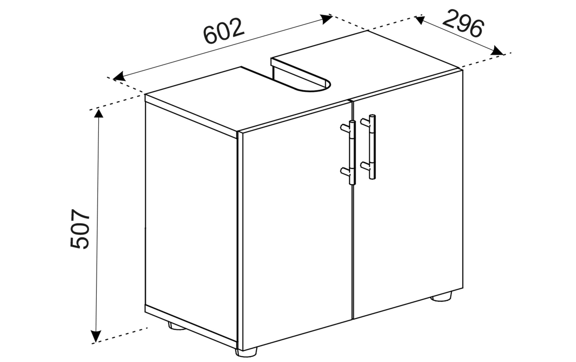 VCM Armoire sous lavabo »Flandu«