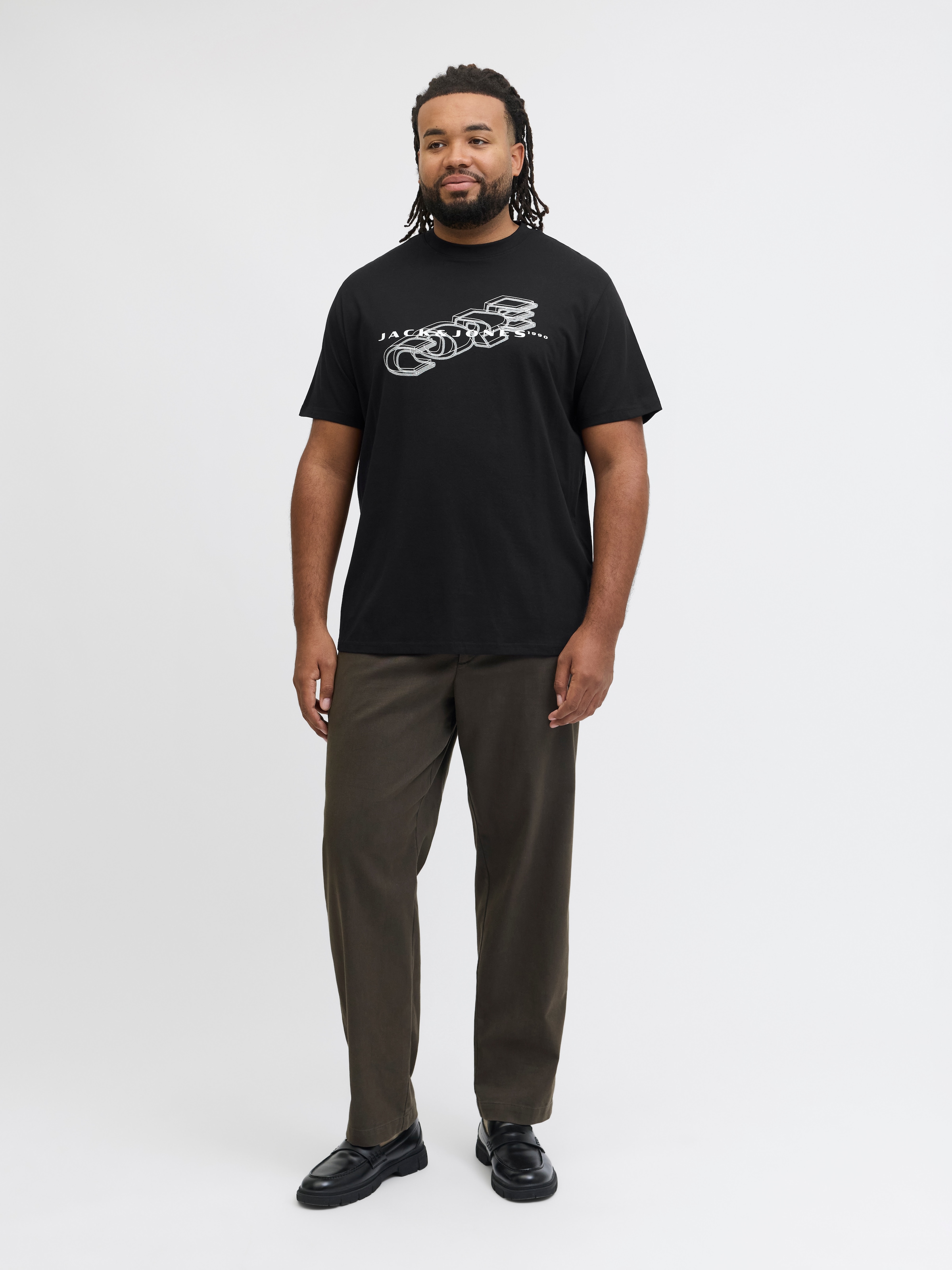 Jack & Jones PlusSize Kurzarmshirt »JCOFUSION BIG BRANDING TEE SS CREW PLS«