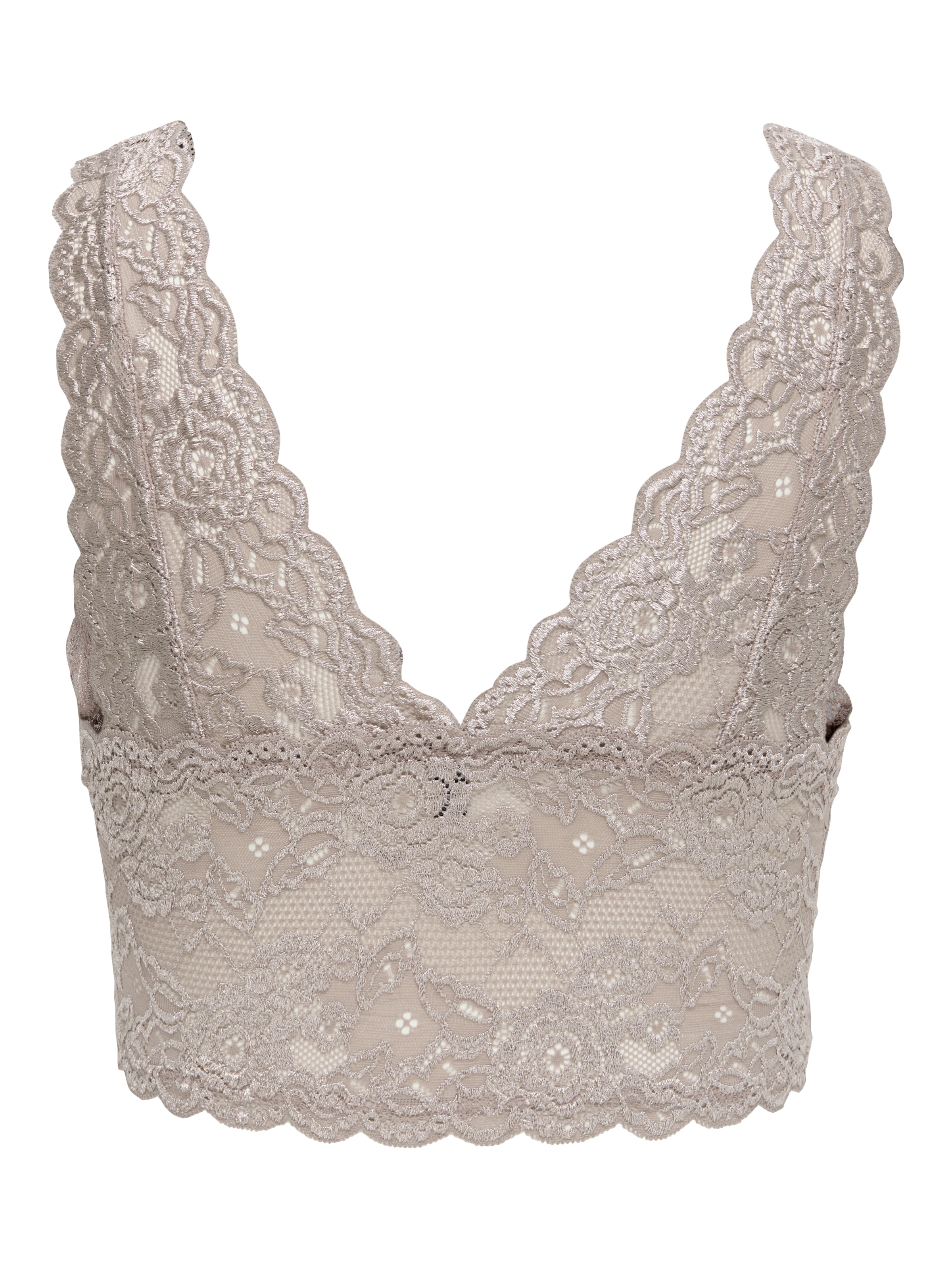 ONLY Top en dentelle »ONLCHLOE – Spitzen-Bra mit gepolsterten Cups und Stretch« coupe régulière, féminin, dentelle, fibre synthétique, col en V