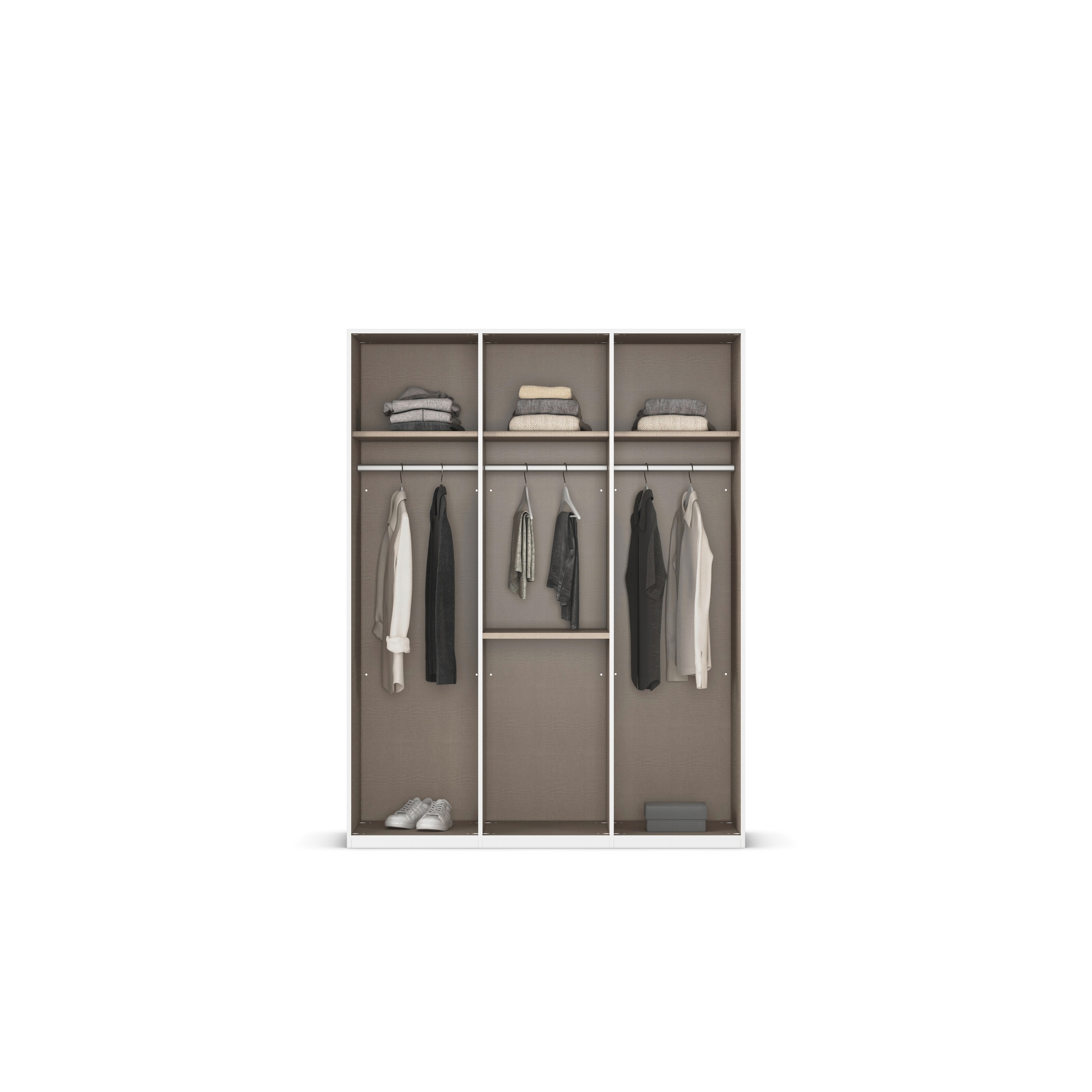 rauch Armoire à portes battantes »Kleiderschrank Schrank Garderobe Schlafzimmerschrank EVELYN« Disponible en 2 hauteurs 197 ou 210 cm, fonction SOFT-CLOSE incluse,  au style élégant avec tiroirs 3 largeurs et 2 hauteurs MADE IN GERMANY