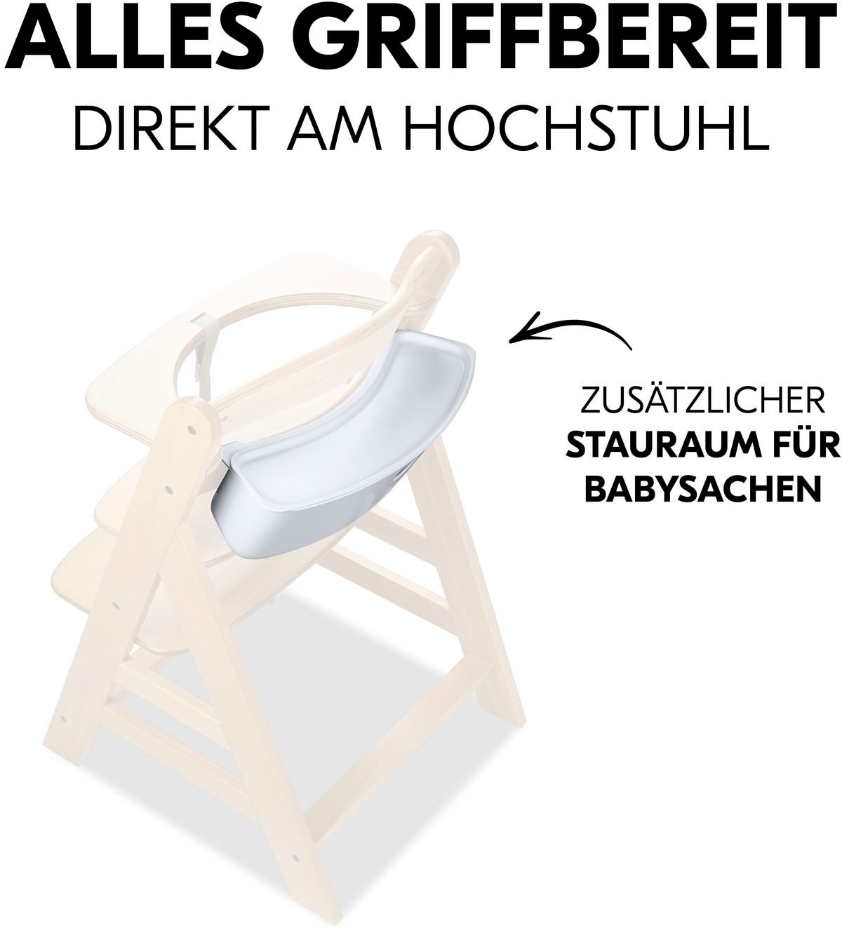 Hauck Aufbewahrungsbox »Highchair Box S, white« für Hochstühle