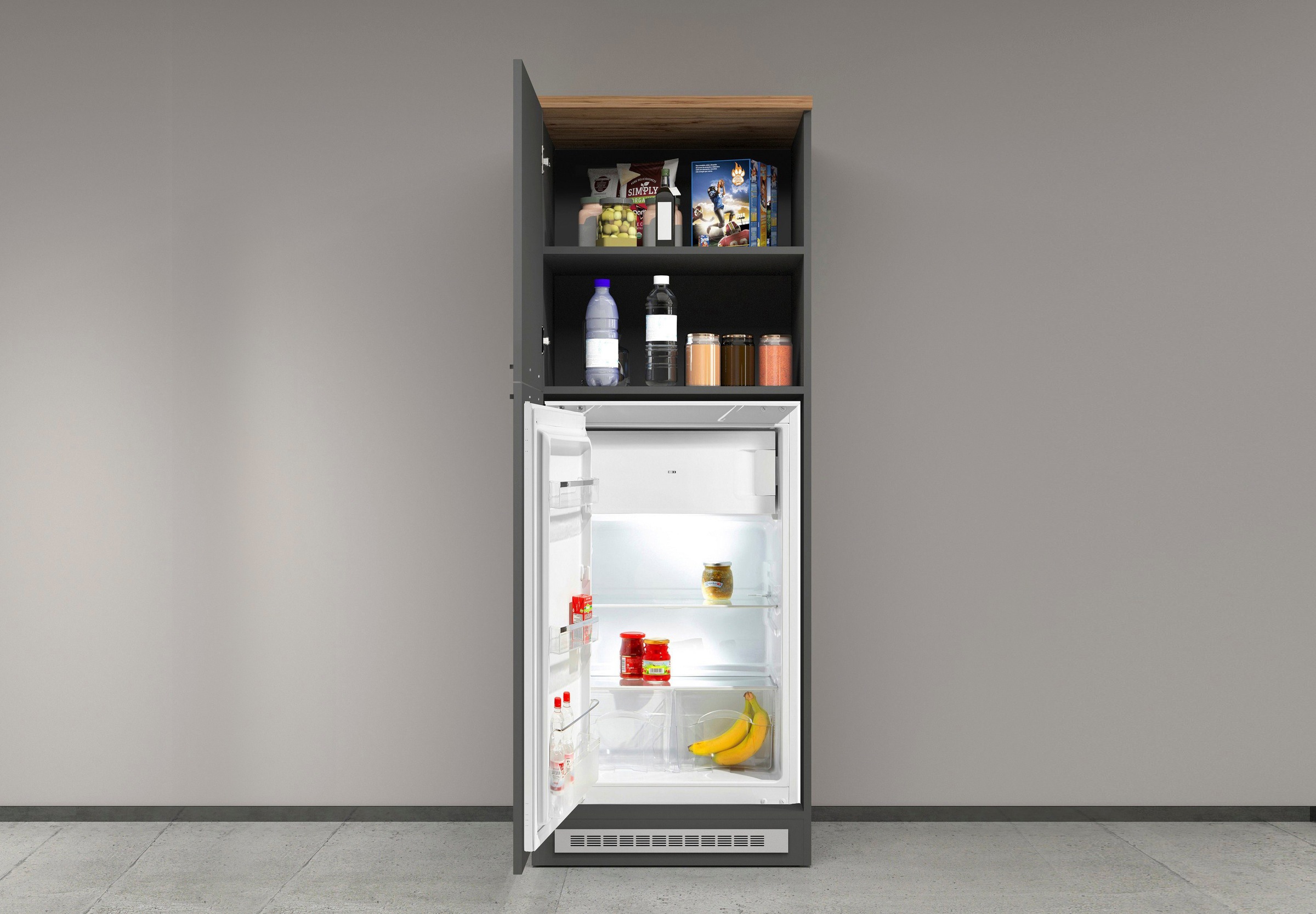 KOCHSTATION Kühlumbauschrank »KS-Sole« Breite 60 cm, Nischenmass 56,8/53/90 cm