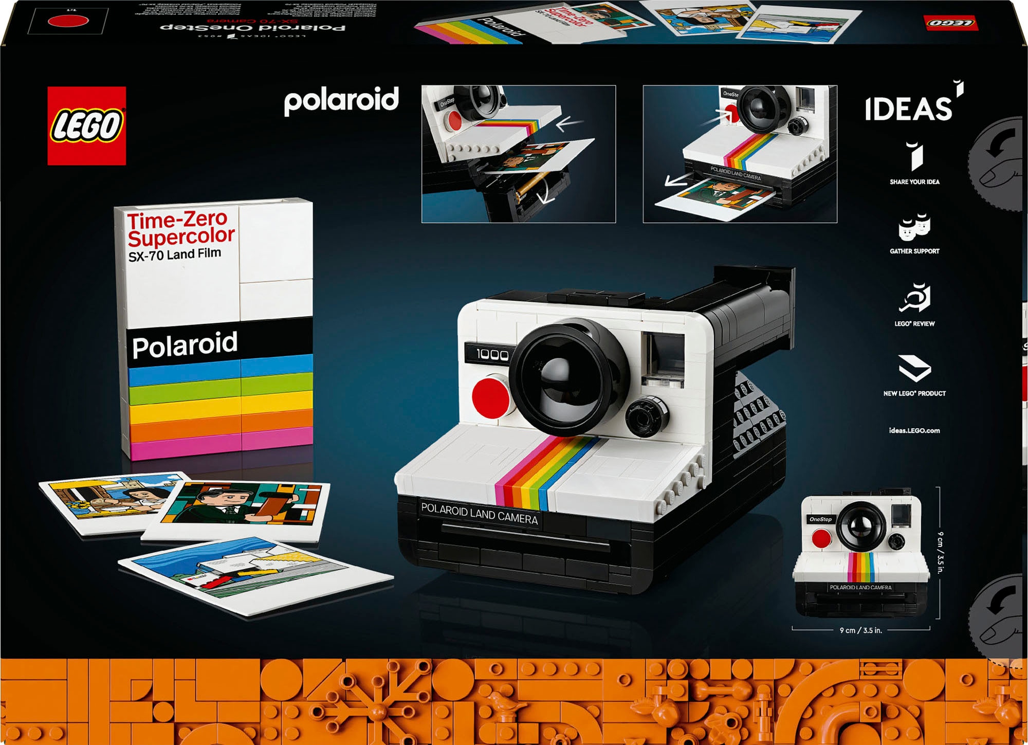 LEGO® Konstruktionsspielsteine »Polaroid OneStep SX-70 Sofortbildkamera (21345), LEGO Ideas« Made in Europe