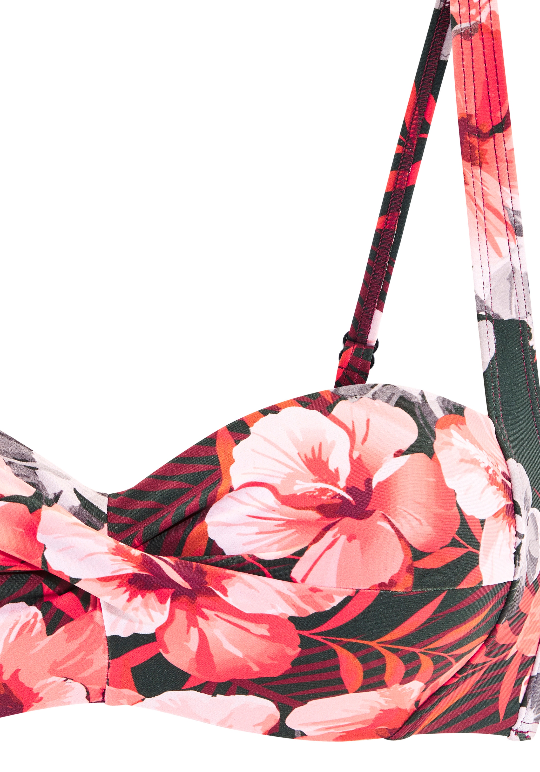 LASCANA Top bikini bandeau à armatures »Loria« in  Wickeloptik, bis G-Cup