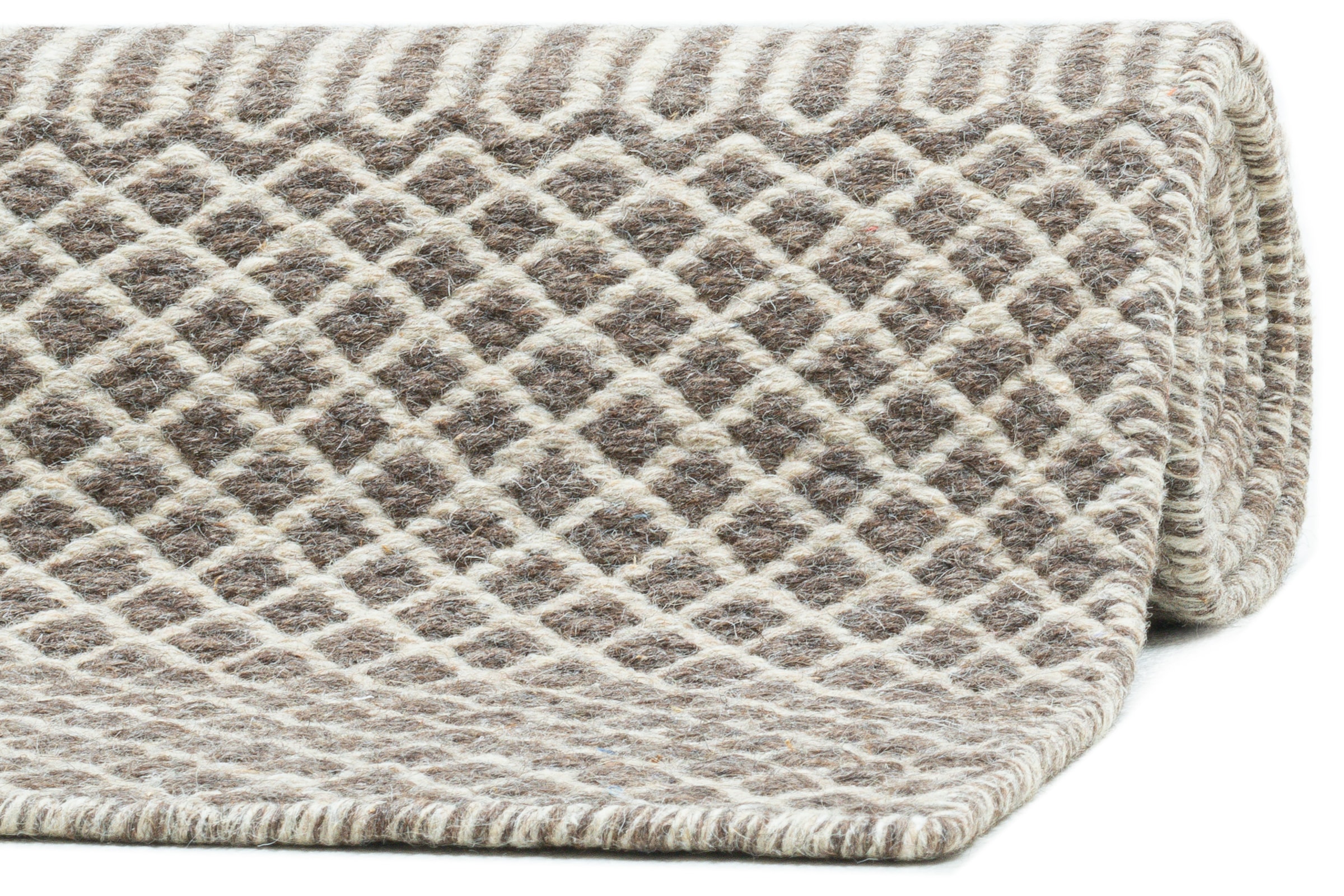 my home Tapis en laine »Edling« Rectangulaire 10 mm Höhe Handweb Teppich, reine Wolle, modernes Design, Scandi, Wohnzimmer