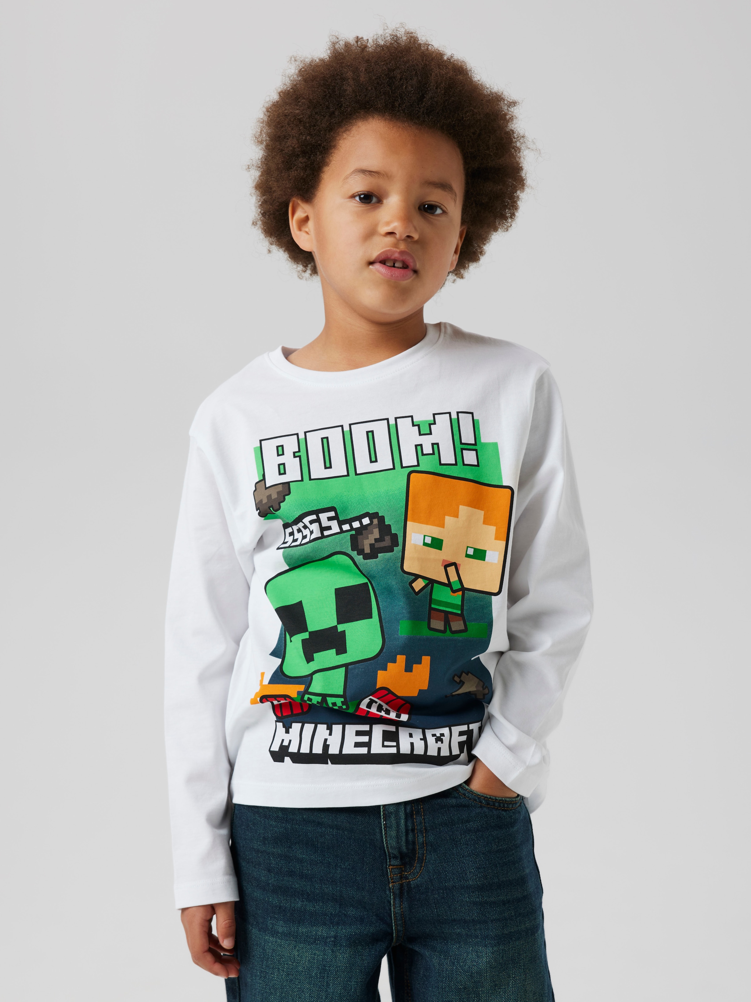 Name It Langarmshirt »NKMAC MINECRAFT LS NREG TOP BOX NOOS BFU«