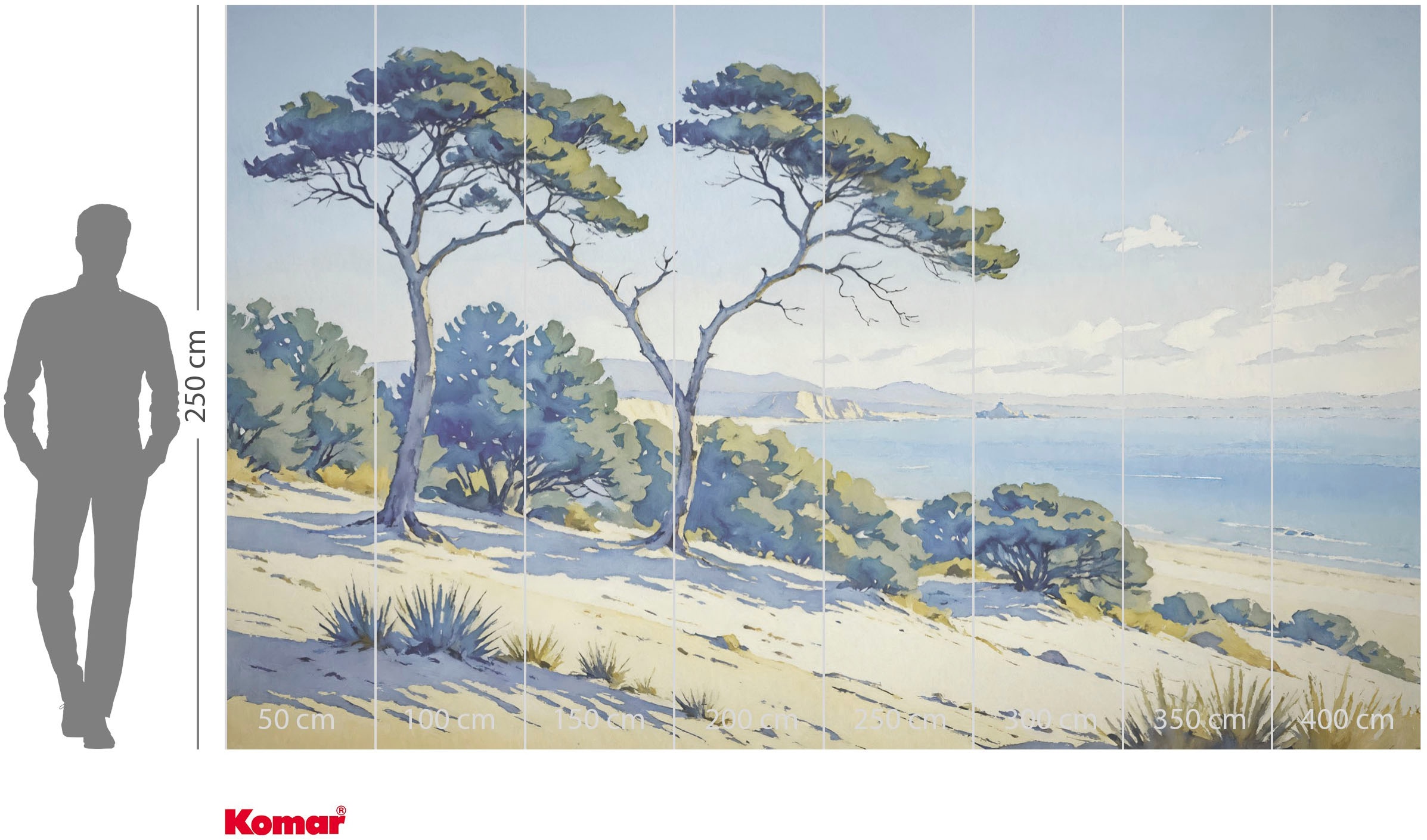 Komar Papier peint photo »Vlies Fototapete - Sandy Coast - Grösse 400 x 250 cm« Motif | imprimé lisse