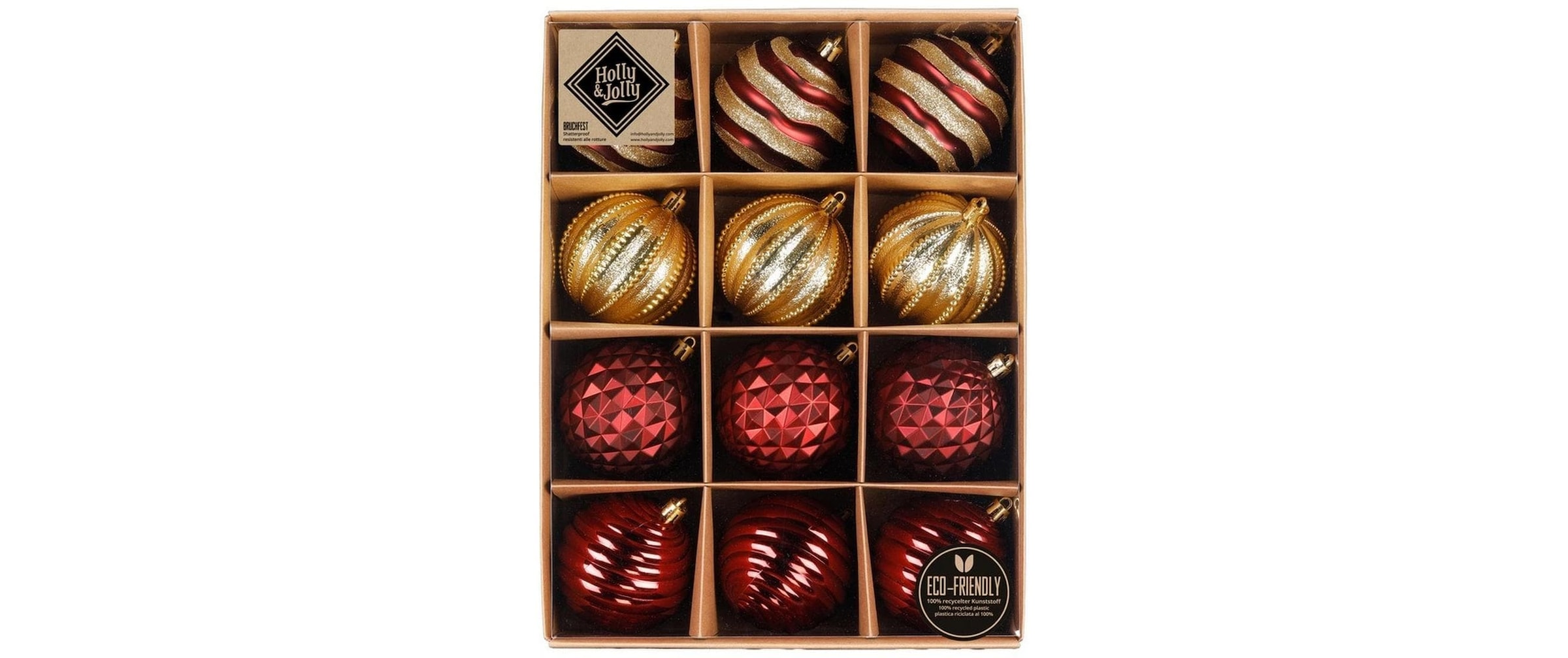   Boule de Noël »Weihnachtskugel Morello Cherry 12 Stück, 8 cm«