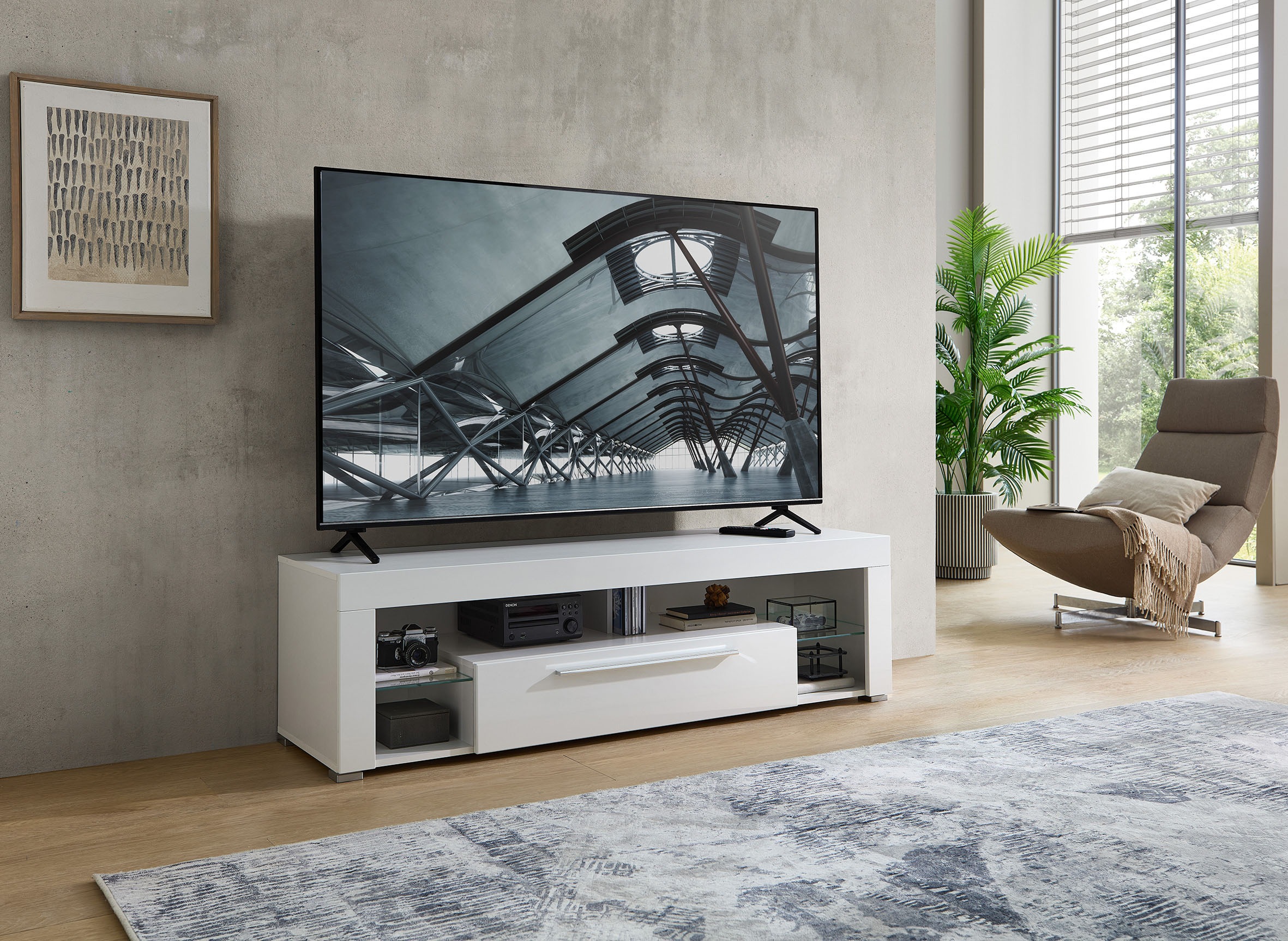 Stolkom Meuble TV »Goal« Oberboden bis 25 kg belastbar, 1 Klappe mit Griff