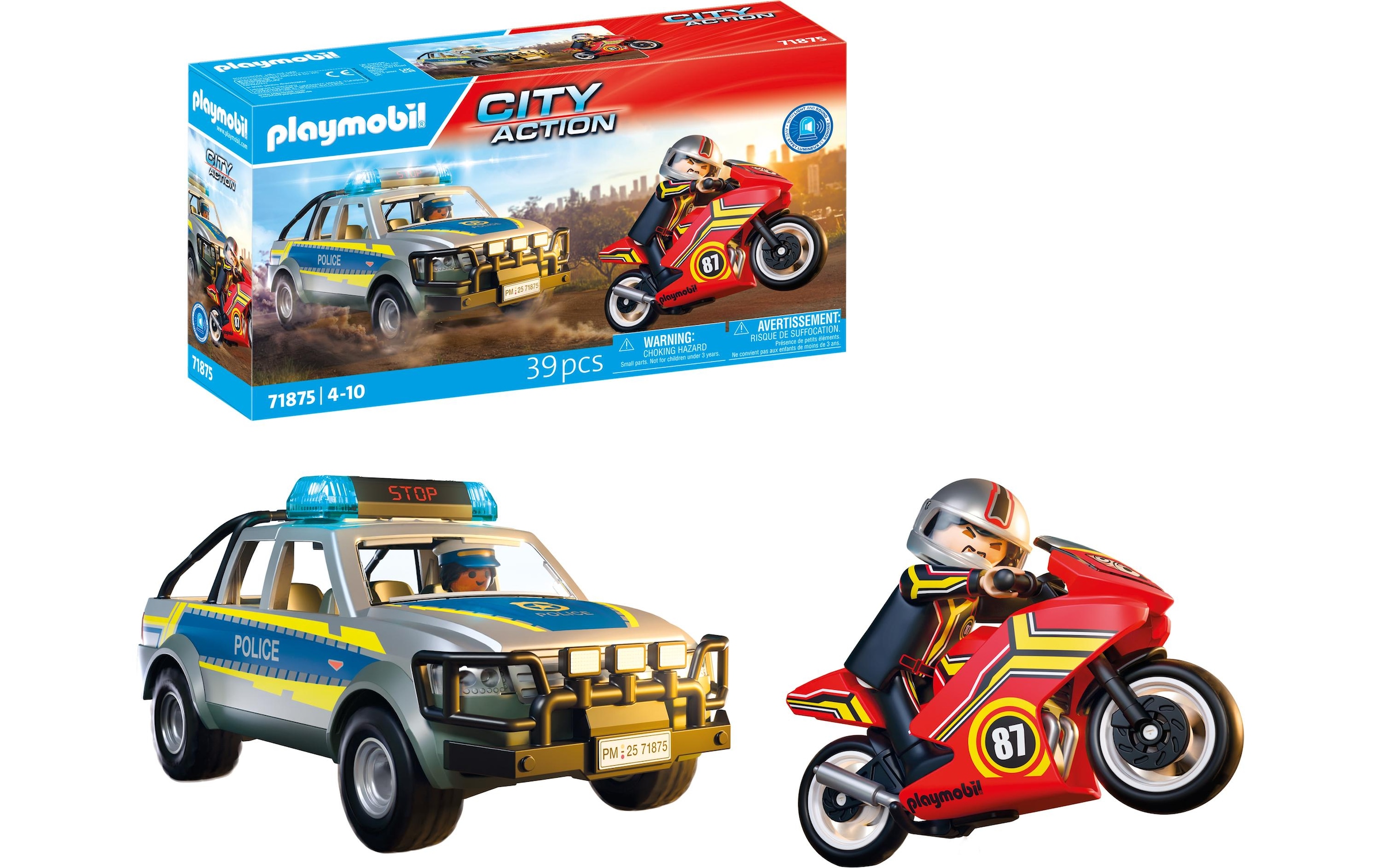 Playmobil® Jeu de construction »Action Heroes Verfolgungsjagd mit Polizei Pick-Up 71875«