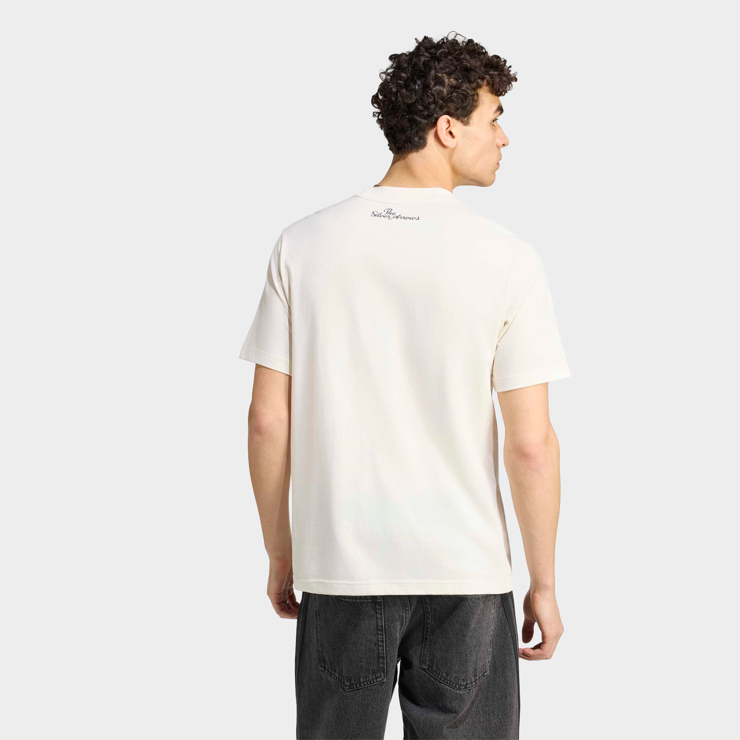 adidas Performance T-shirt »MERCEDES-AMG PETRONAS FORMULA 1 TEAM SILVER ARROWS 1955, GRAFIK« Pour adultes, col rond, sans fermeture, en coton