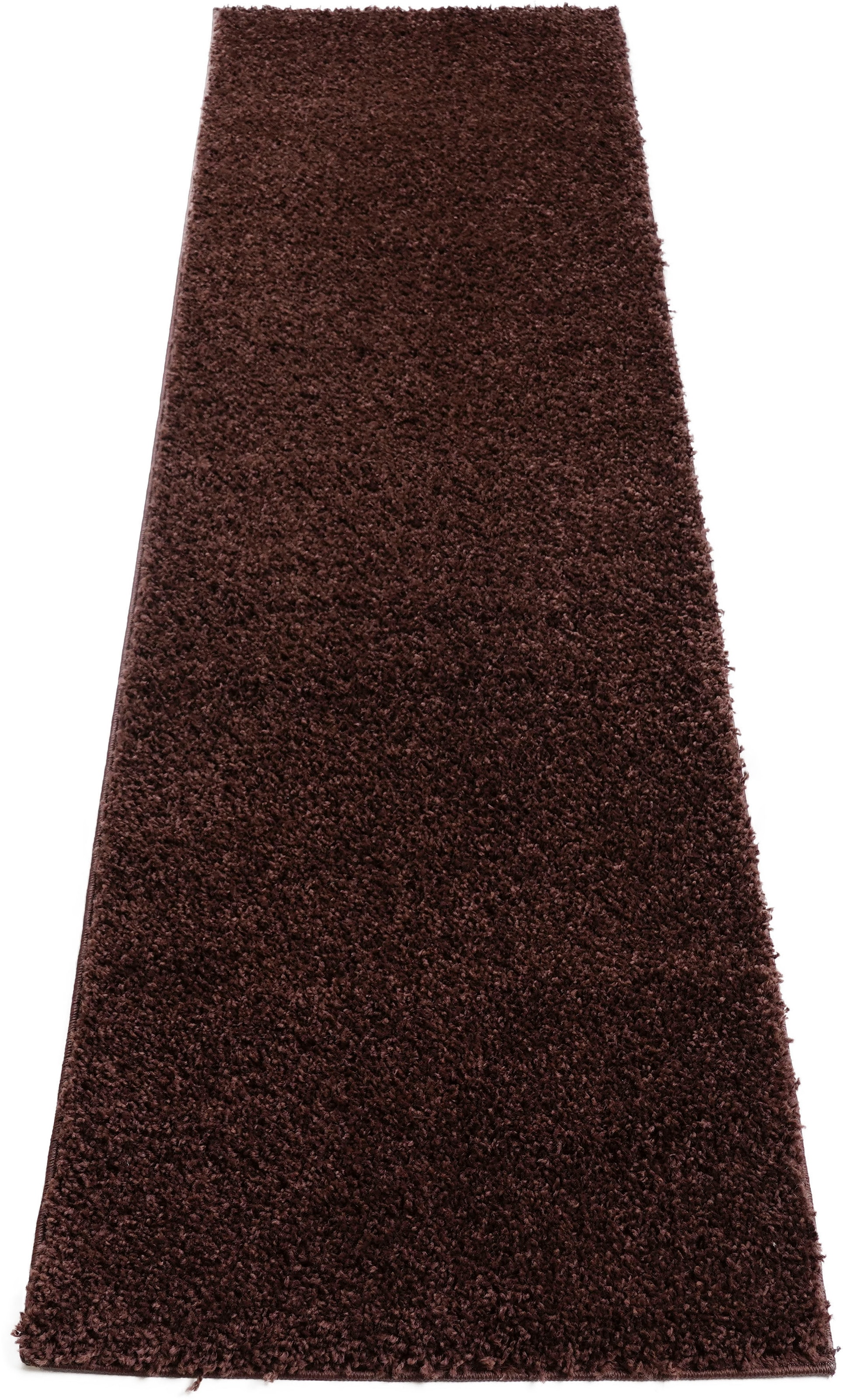 Bruno Banani Chemin de table »Shaggy Soft« Rectangulaire 30 mm Höhe Läufer, Brücke, gewebt, Uni-Farben, besonders weich