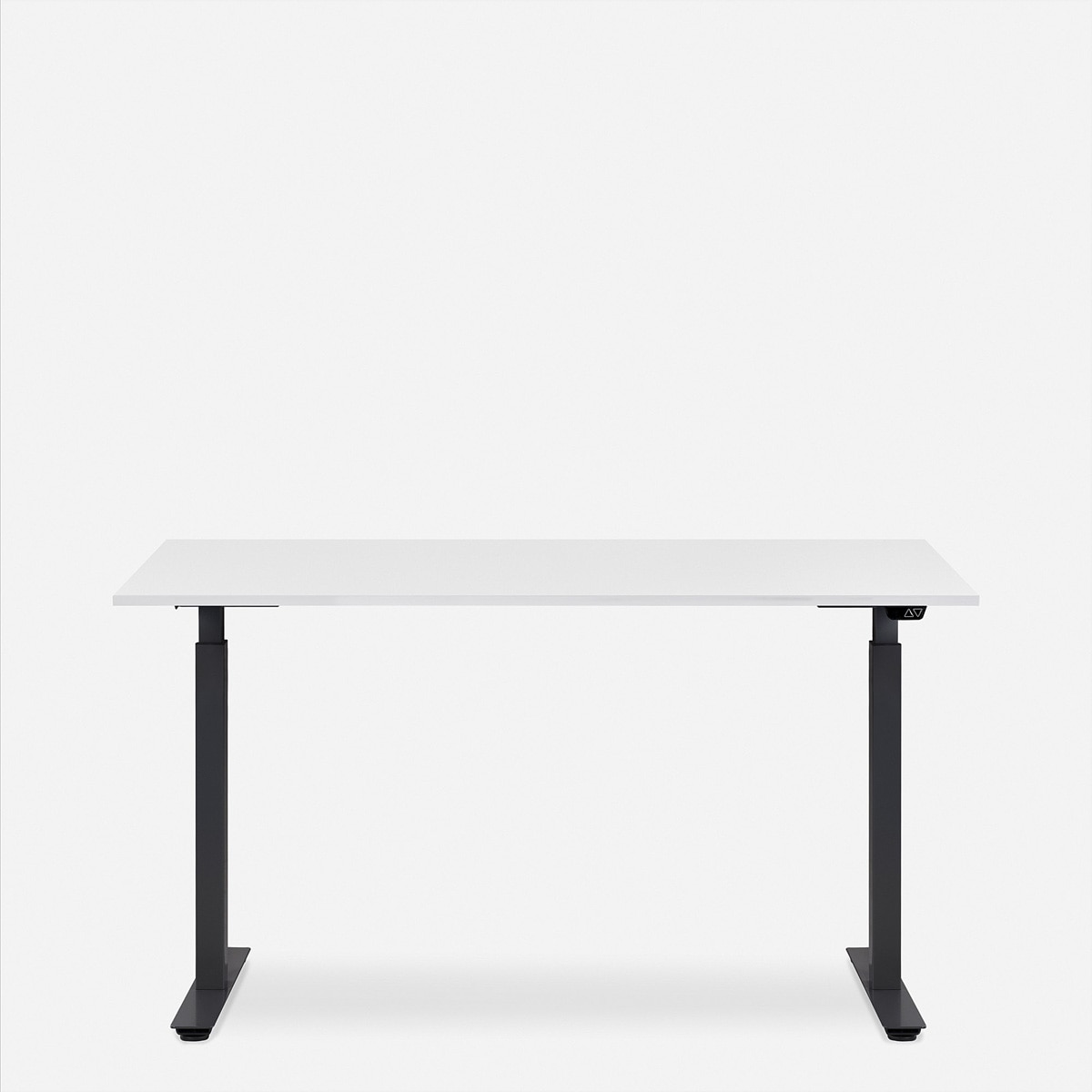   »WRK21 Schreibtisch Smart 160 x 80 cm, Höhenverstellbar, Weiss Uni / Schwarz« ()