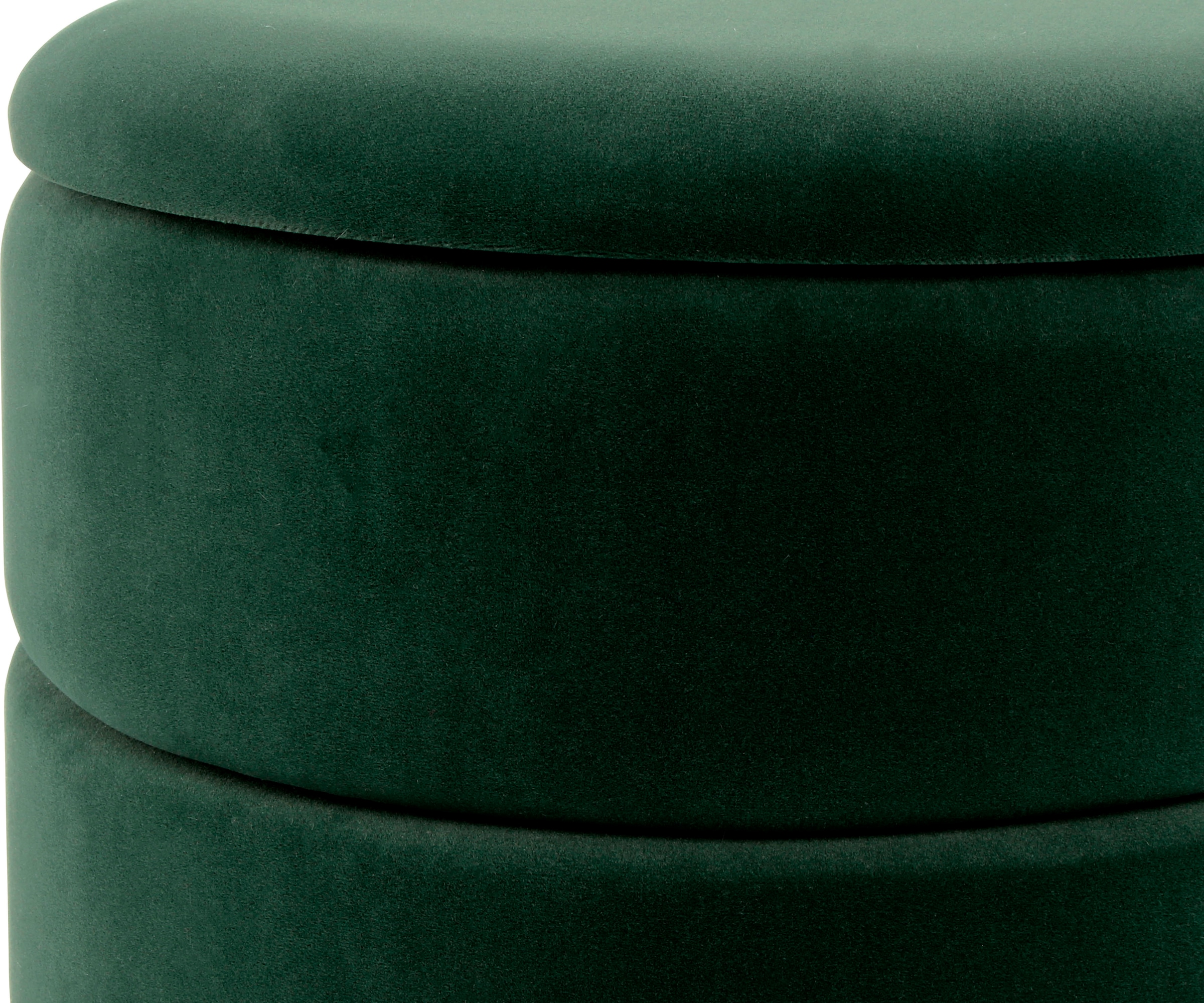 Kayoom Tabouret de rangement »Hocker Zero 525, Sitzhocker mit Komfort,runde, moderne Form« 1 cuis tlg. glamourös, elegant, mit Stauraum, Bezug aus samtweichem Stoff