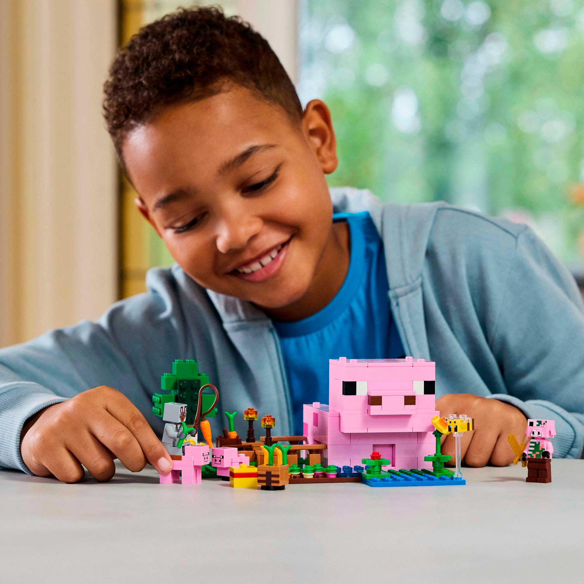 LEGO® Konstruktionsspielsteine »Das Babyschwein-Haus (21268), LEGO Minecraft« Made in Europe