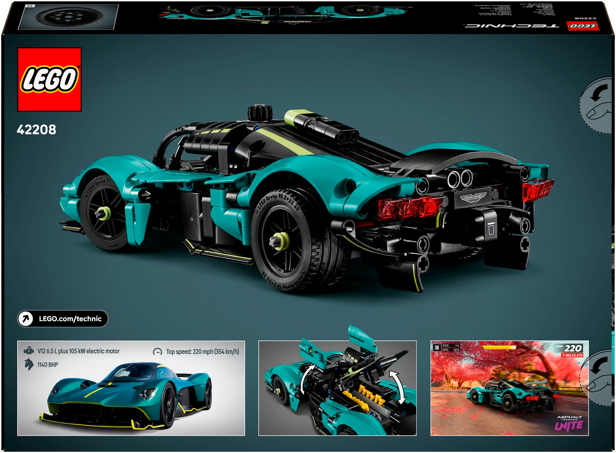 LEGO® Konstruktionsspielsteine »Aston Martin Valkyrie (42208), LEGO Technic« Made in Europe