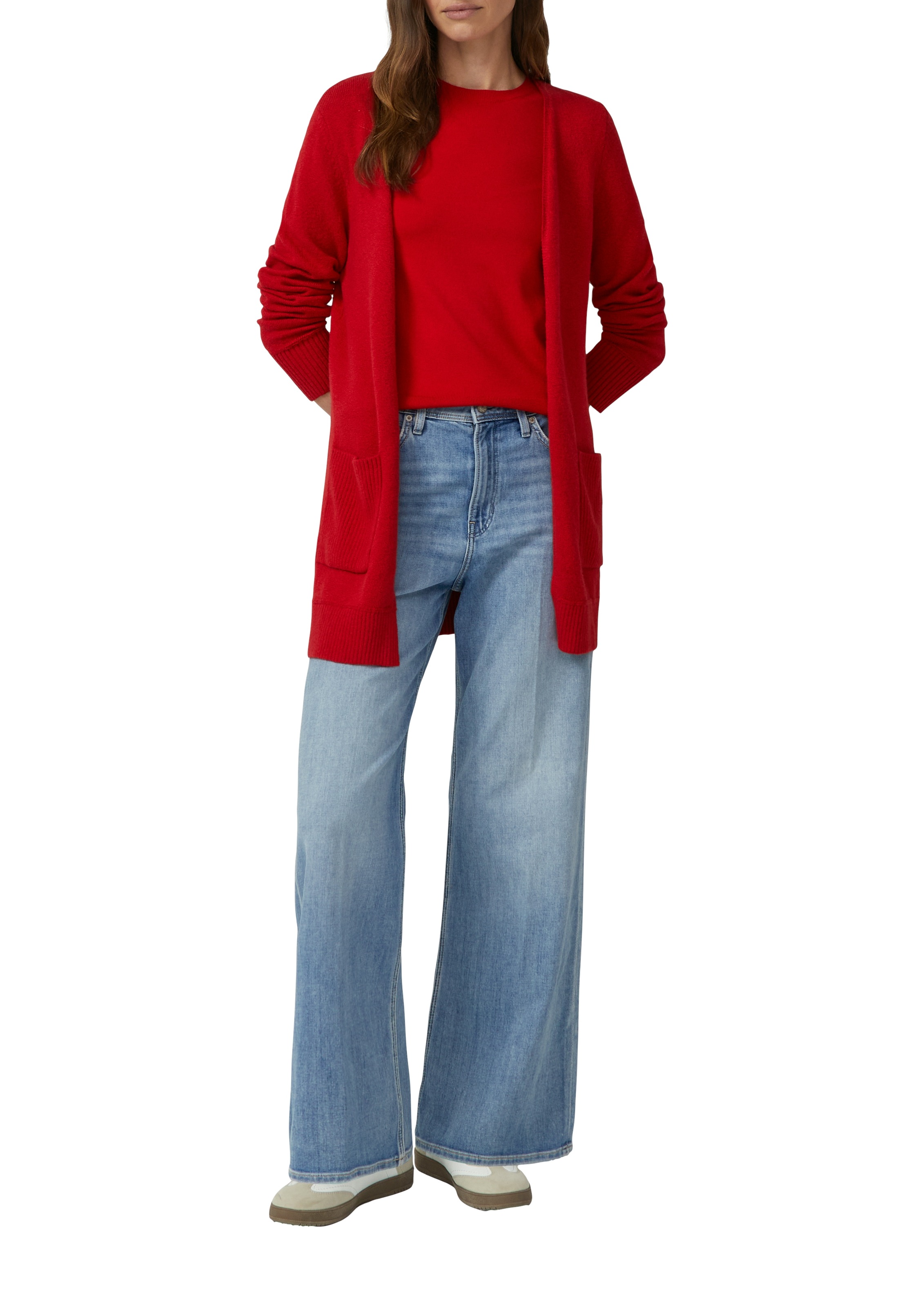 s.Oliver Veste en tricot mit Rippbündchen