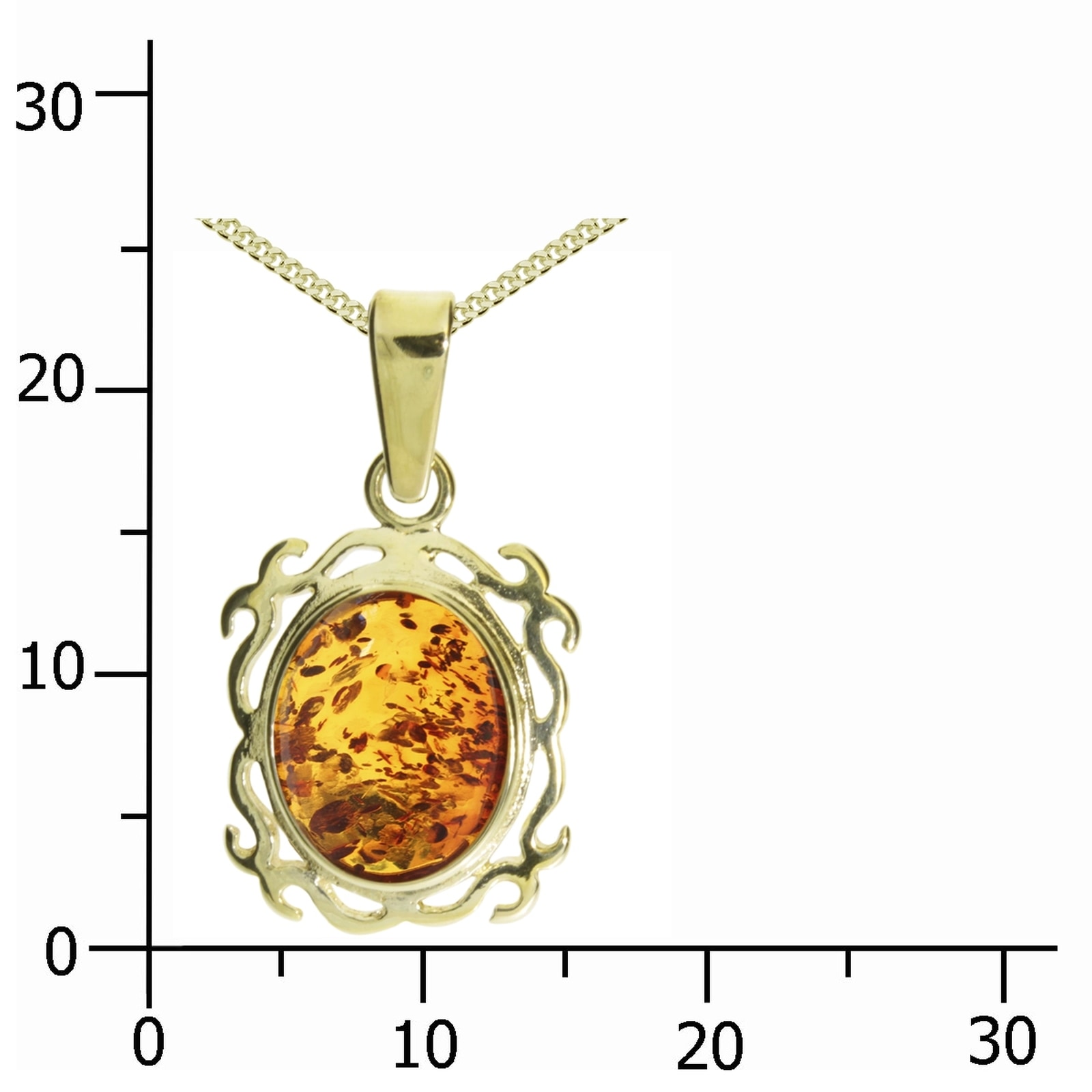 OSTSEE-SCHMUCK Chaîne avec pendentif »Ostsee-Schmuck Kette mit Anhänger Konstanze«