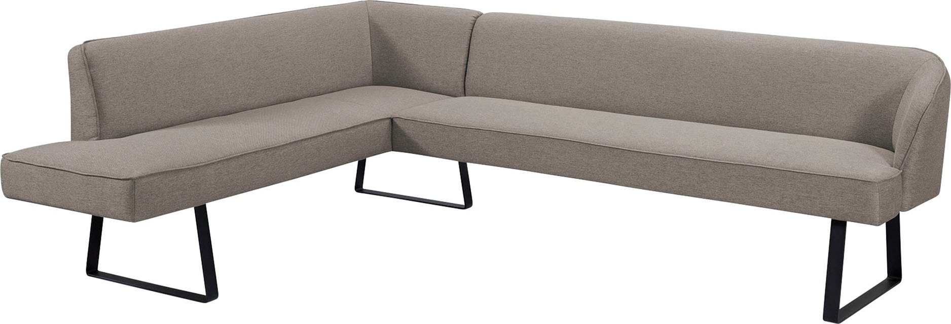 exxpo - sofa fashion Eckbank »Americano« mit Keder und Metallfüssen, Bezug in verschiedenen Qualitäten