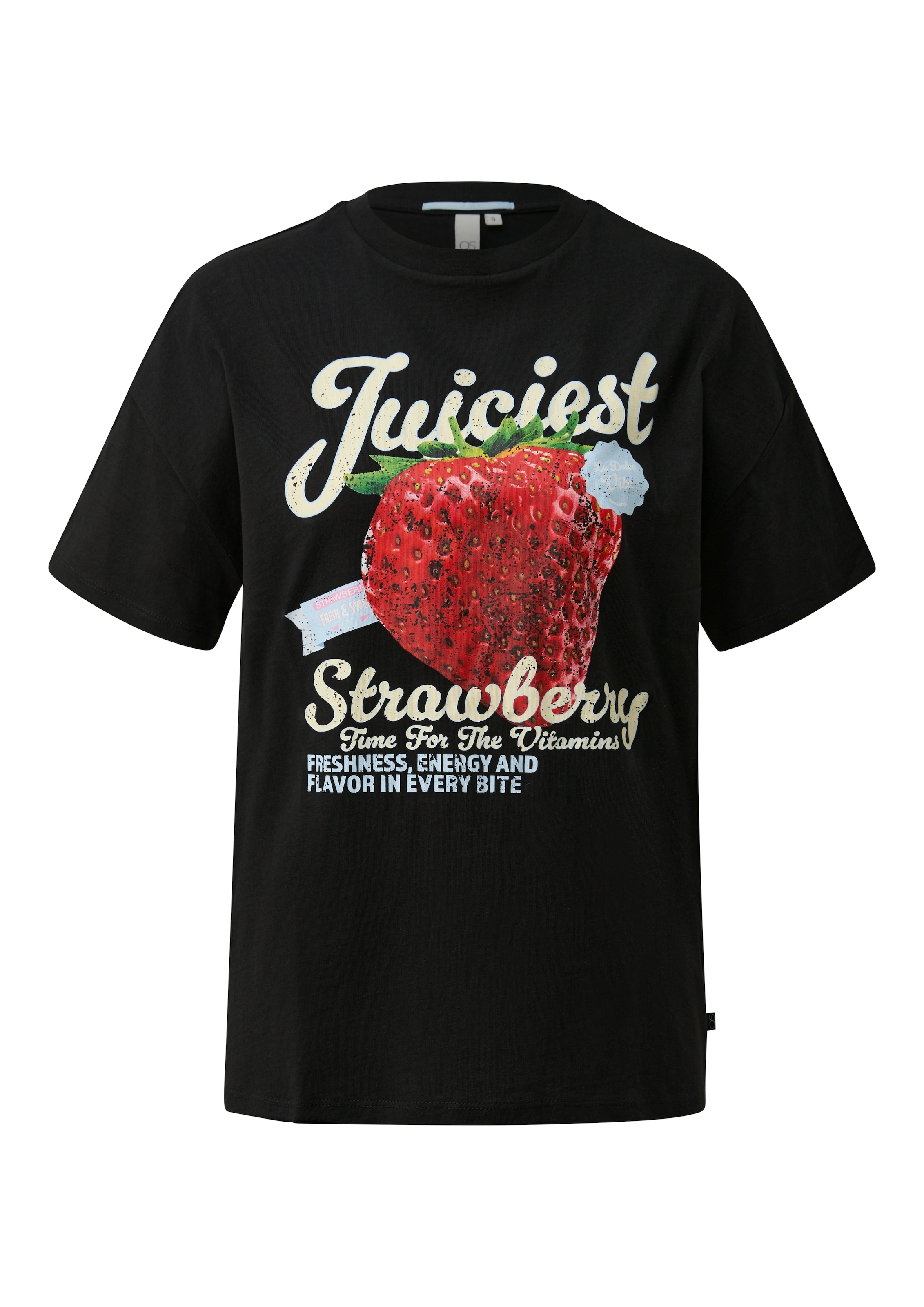 QS Kurzarmshirt Sommershirt mit grossem Print