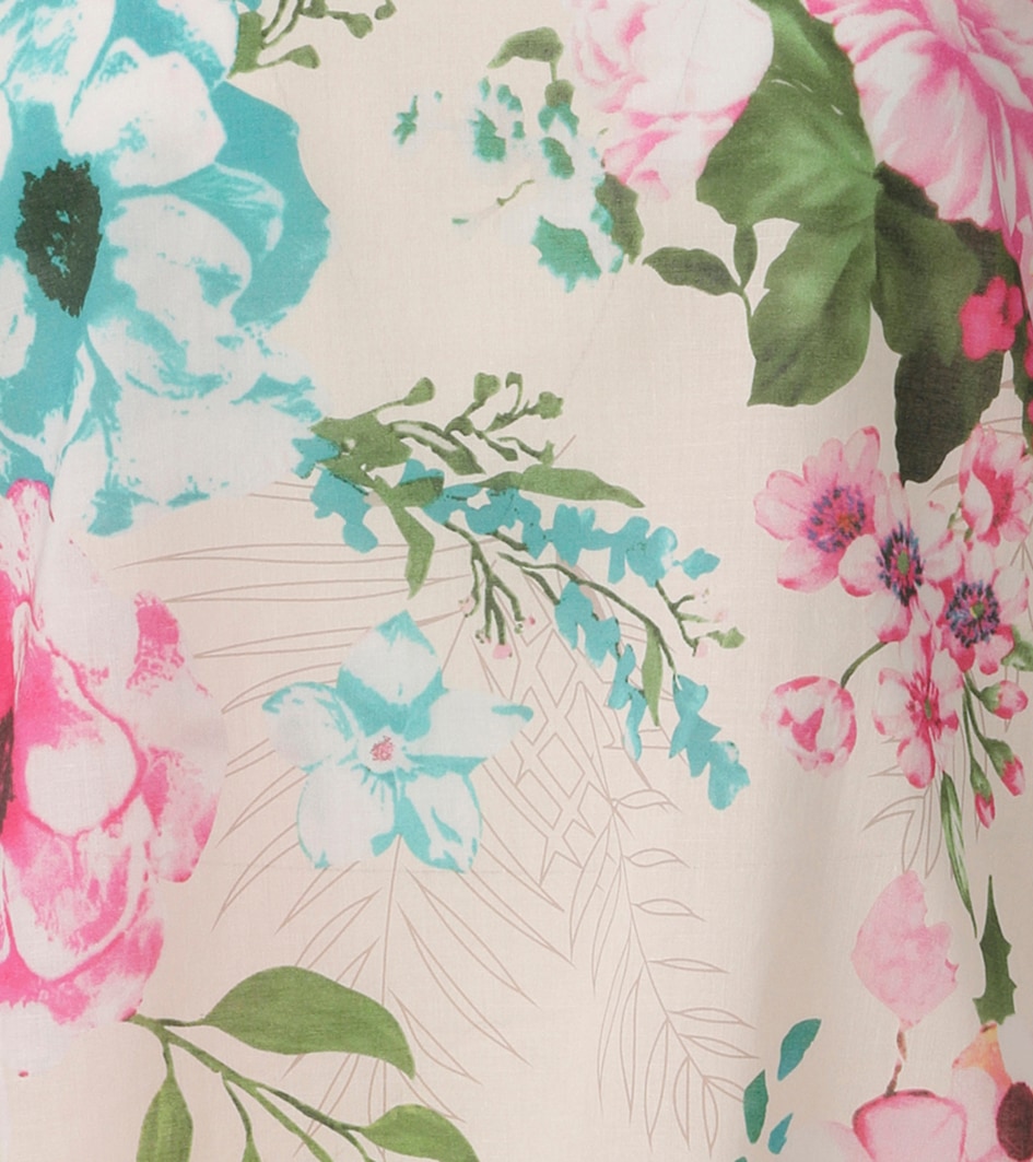 Aniston CASUAL Blouse à enfiler mit farbenfrohem Blumendruck - jedes Teil ein Unikat - NEUE KOLLEKTION