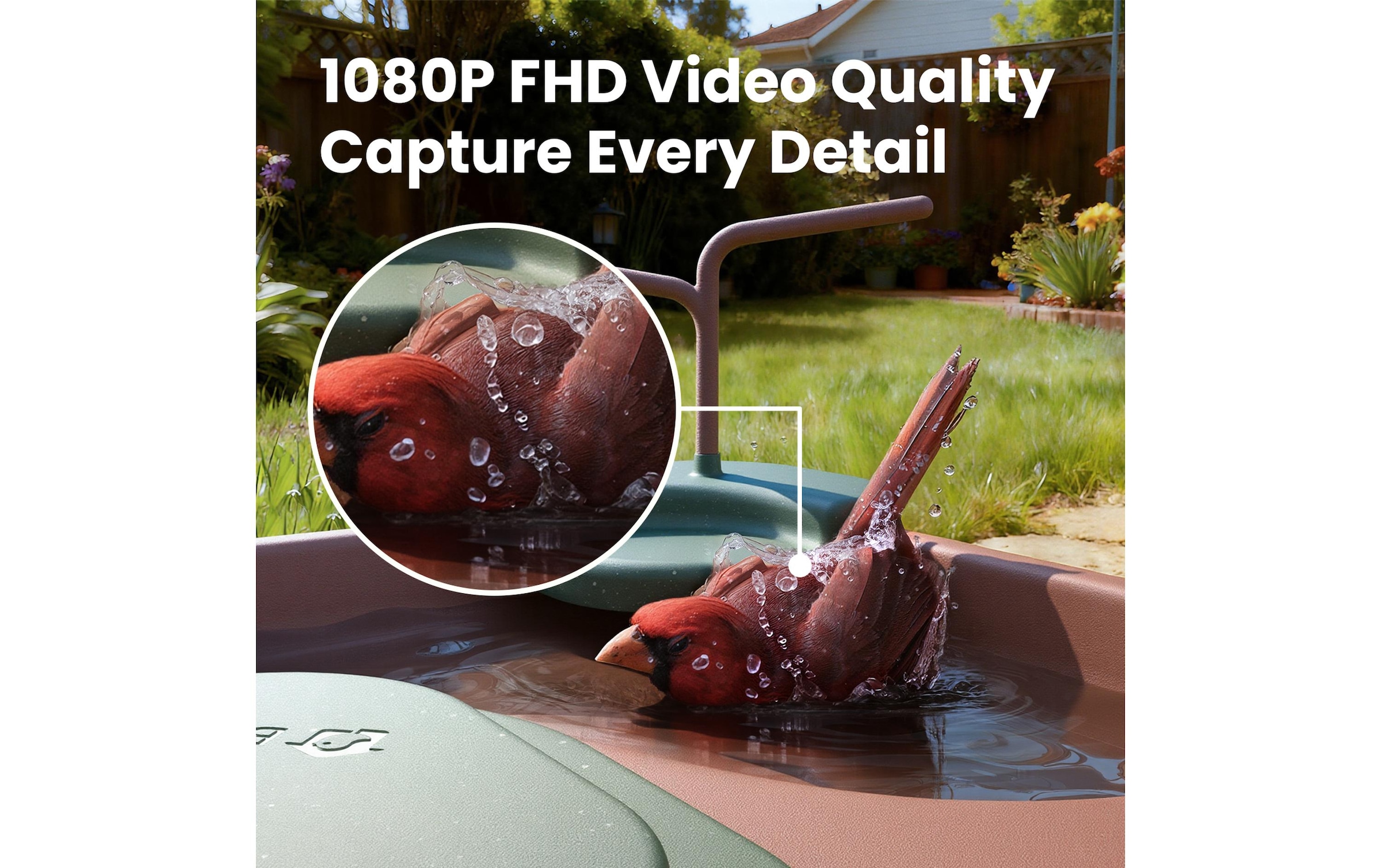 Birdfy Mangeoire pour oiseaux »Jolly V« Vogelfutterspender mit Kamera und Solarpanel