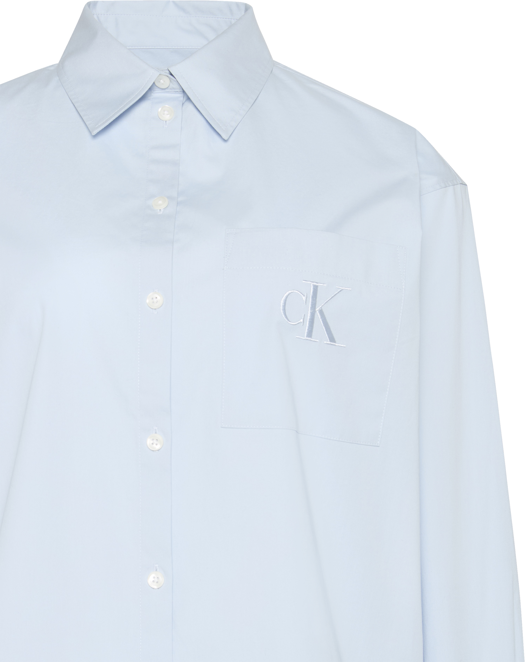 Calvin Klein Jeans Blouse chemise relaxte Passform, Stickerei auf der Brusttasche