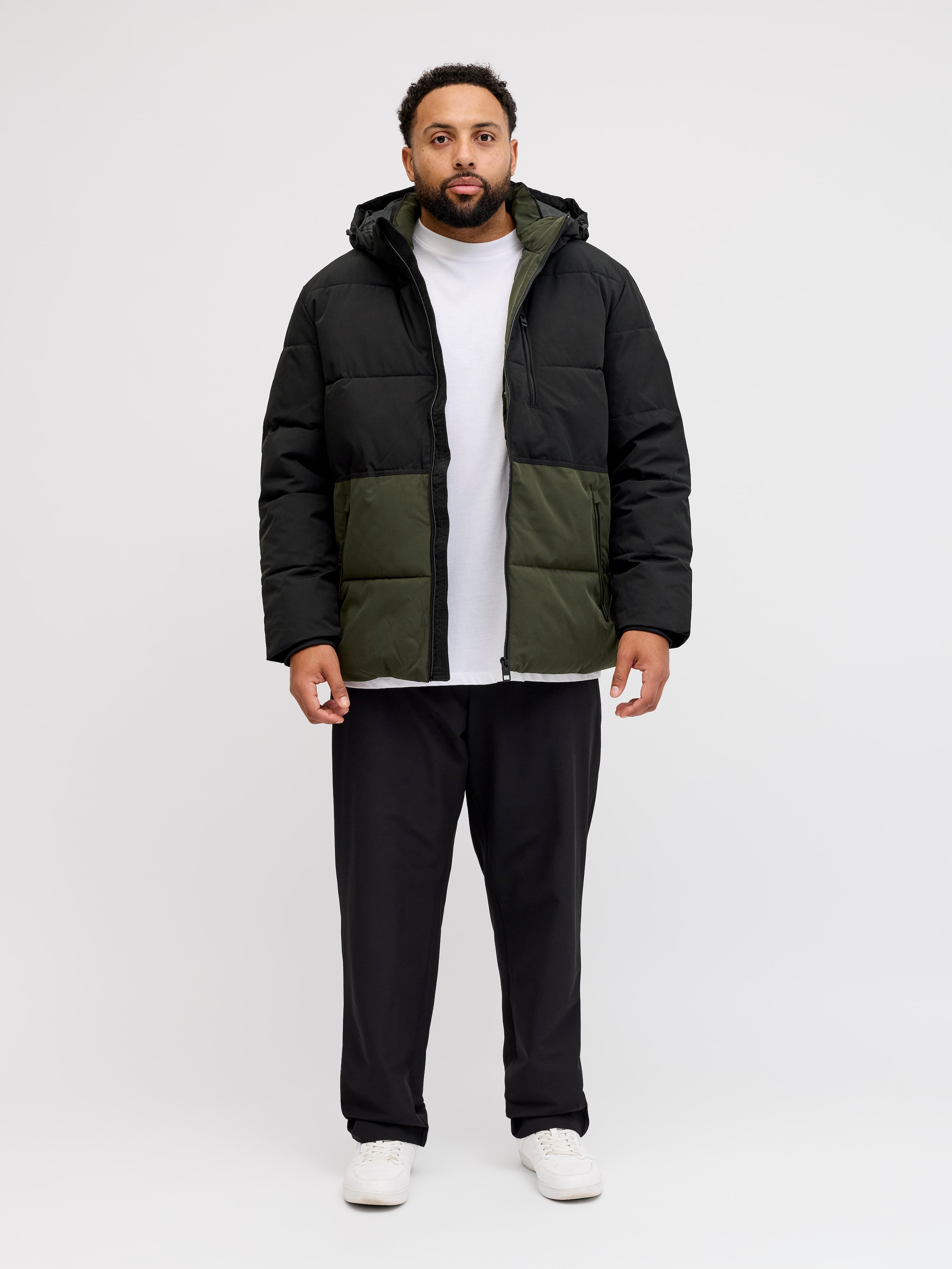 Jack & Jones PlusSize Veste matelassée »JJEOWEN PUFFER SN PLS« mit Kapuze