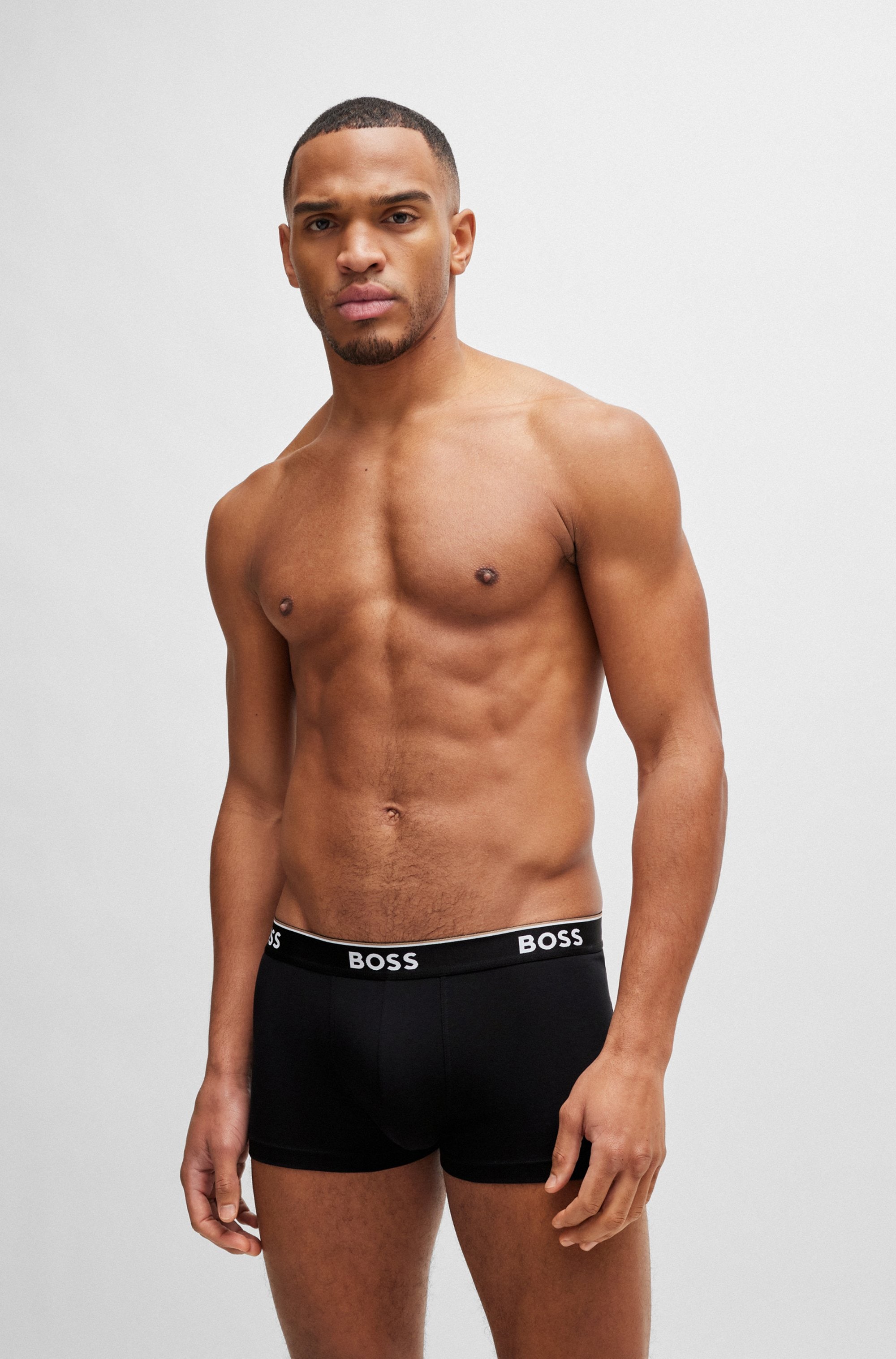 BOSS Boxer »TRUNK 3 PACK« 3 Stk. tlg., BOSS Schriftzug auf dem Bund