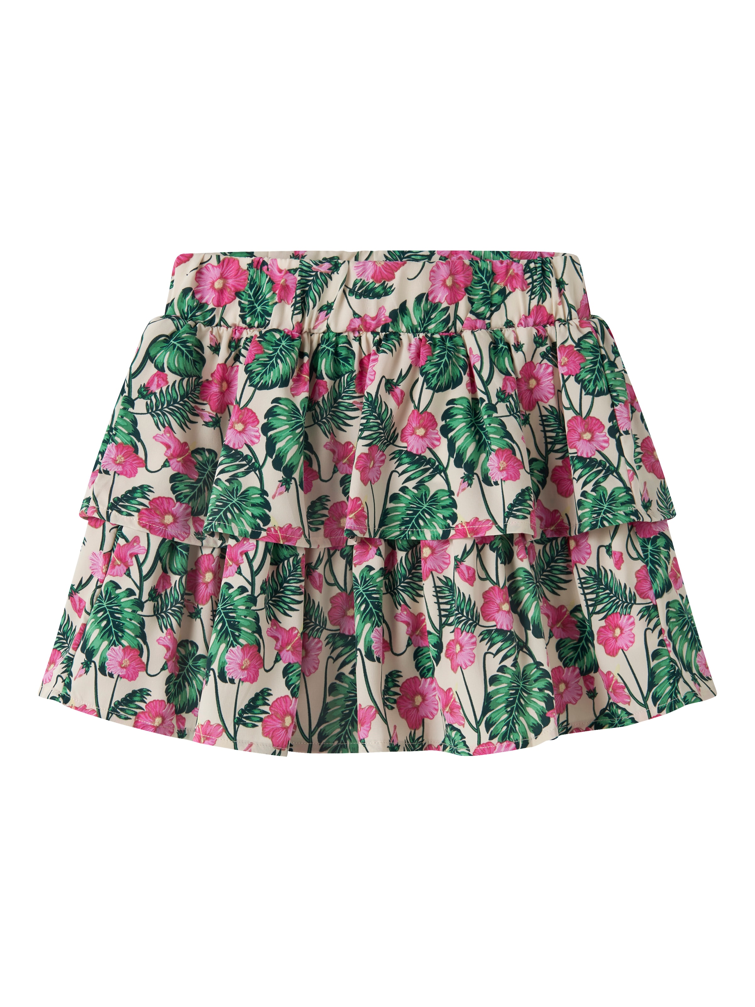 Name It Jupe à volants »NKFVINAYA SKIRT FFF NOOS« Fibre synthétique, stretch, imprimé intégral